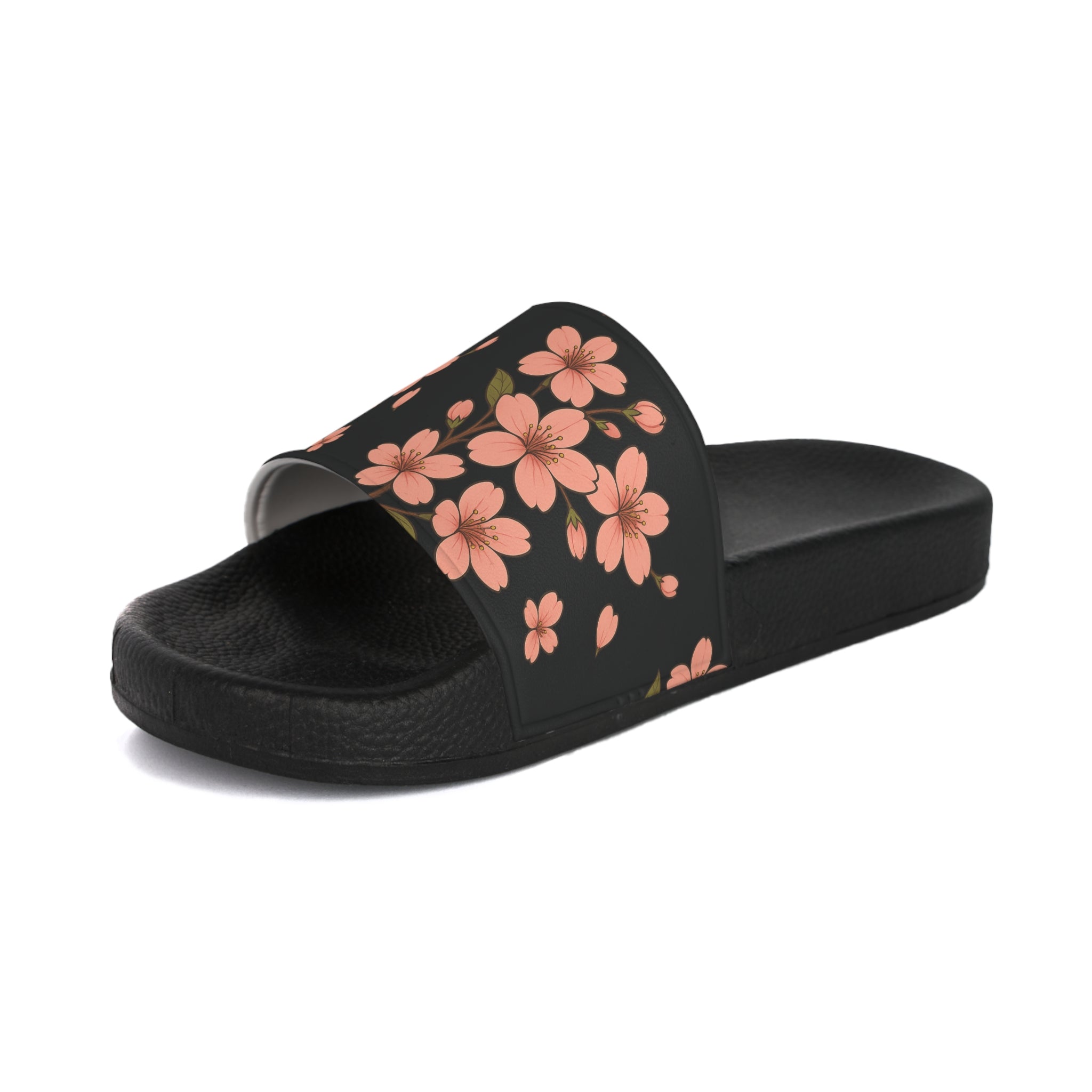 CM’s Color Cherry Blossom Men's Slide Sandals, Stylish Footwear for Relaxation, Casual Days, Summer Vibes, Beachwear, Gift for Him