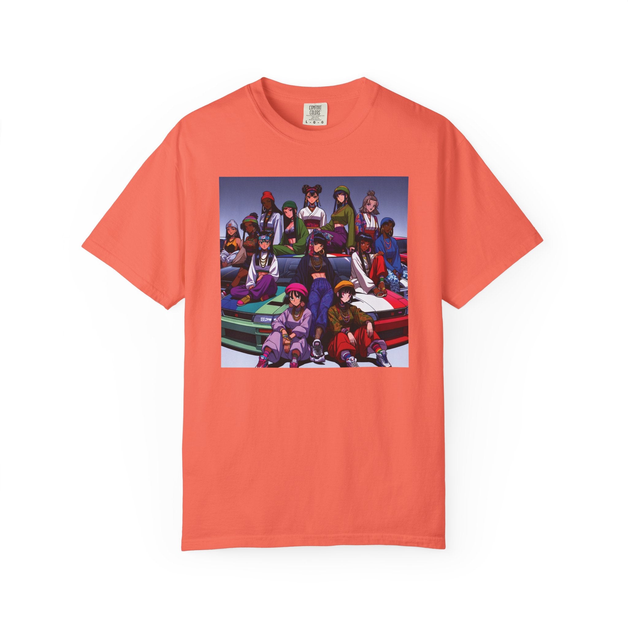Drip Meets Drift Unisex Garment-Dyed T-Shirt, Anime Streetwear, Casual Style, Gift for Gamers, Unisex Fashion Tee