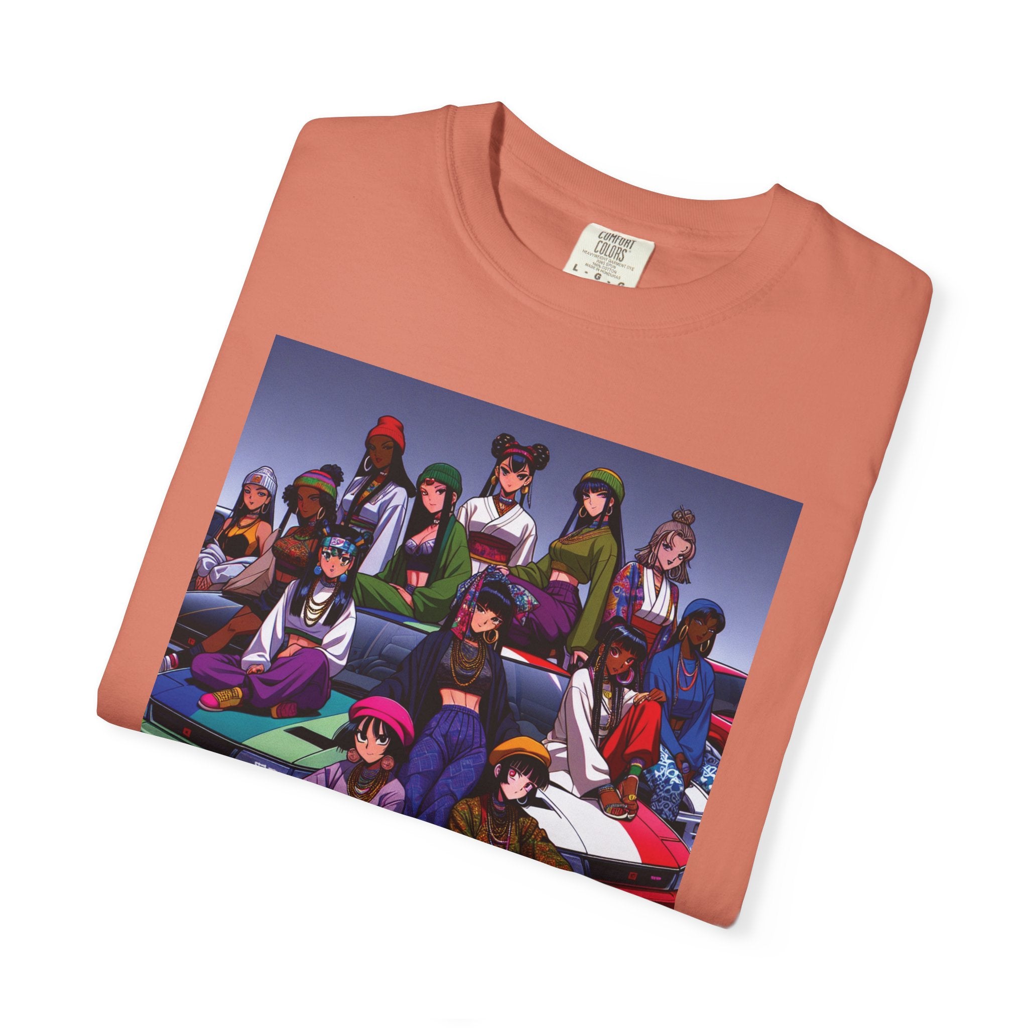 Drip Meets Drift Unisex Garment-Dyed T-Shirt, Anime Streetwear, Casual Style, Gift for Gamers, Unisex Fashion Tee