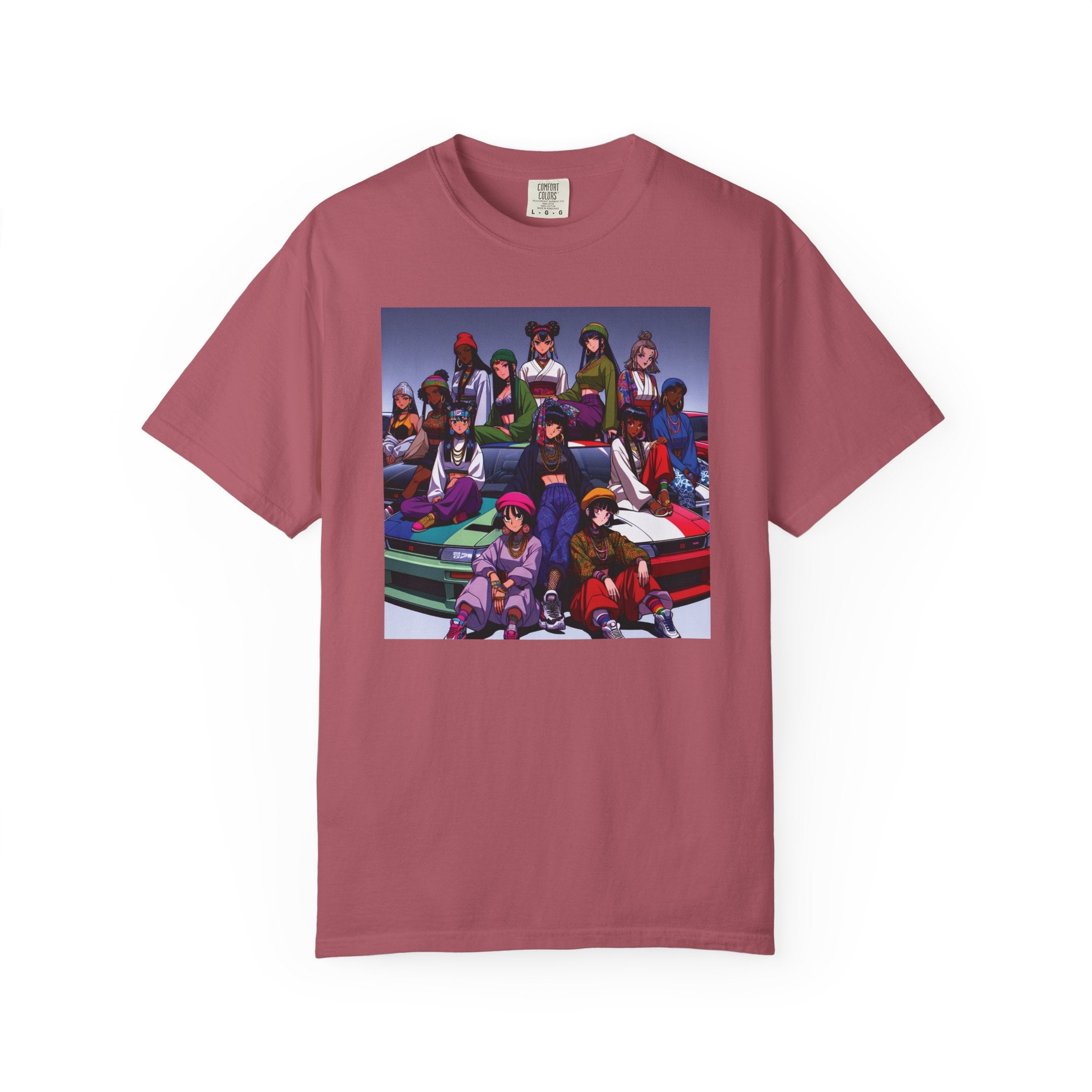 Drip Meets Drift Unisex Garment-Dyed T-Shirt, Anime Streetwear, Casual Style, Gift for Gamers, Unisex Fashion Tee
