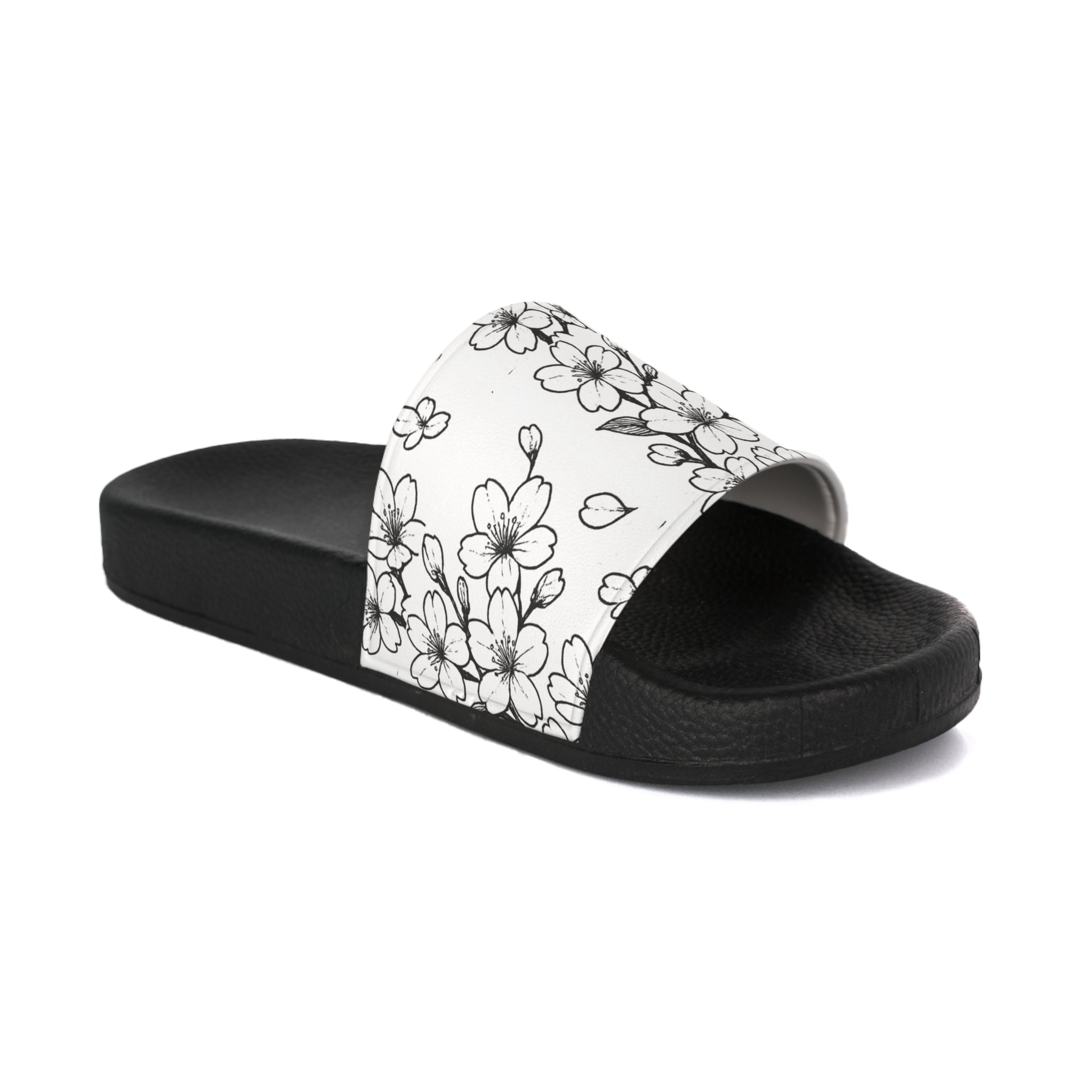 CM’s Cherry Blossom Men's Slide Sandals, Stylish Footwear for Relaxation, Casual Days, Summer Vibes, Beachwear, Gift for Him