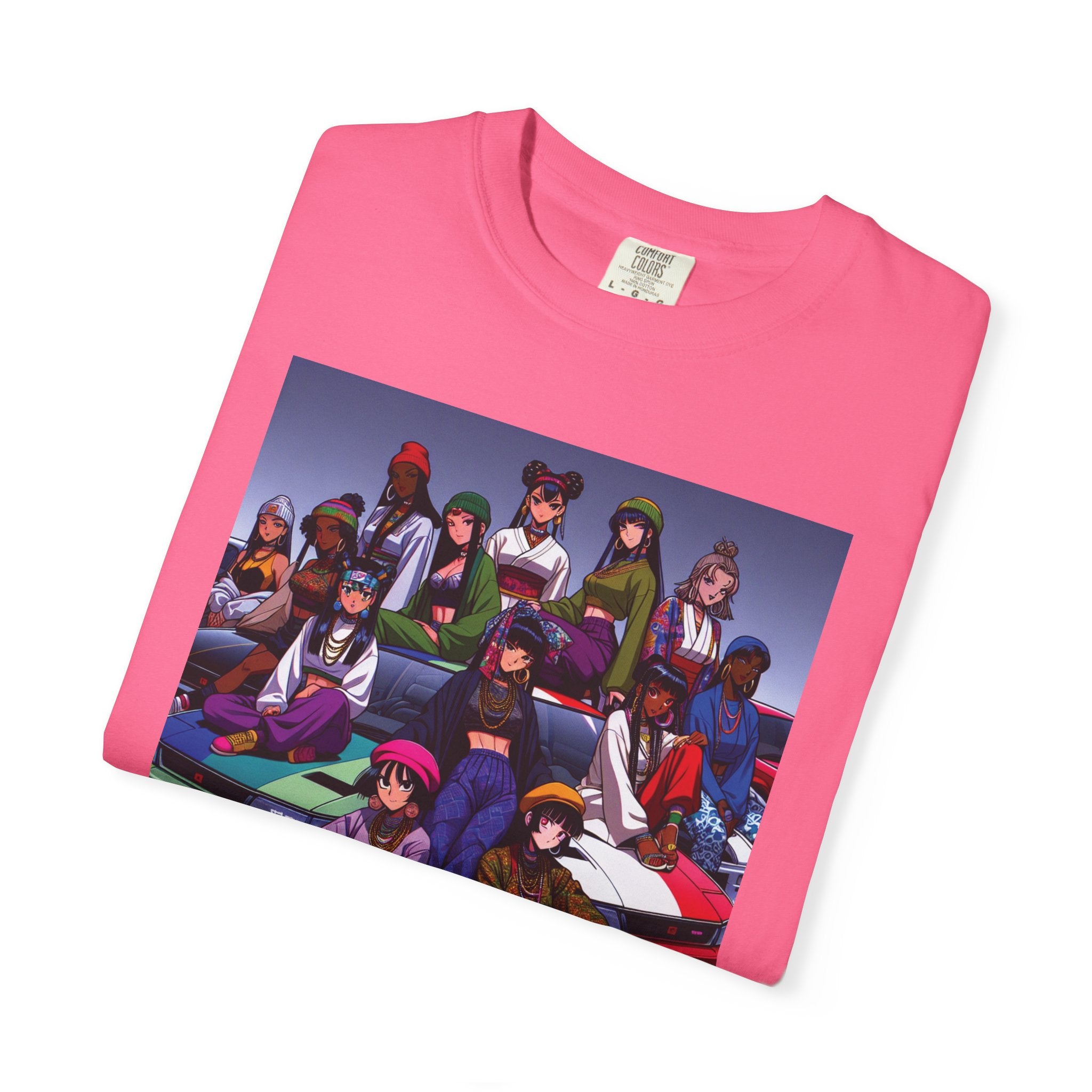 Drip Meets Drift Unisex Garment-Dyed T-Shirt, Anime Streetwear, Casual Style, Gift for Gamers, Unisex Fashion Tee