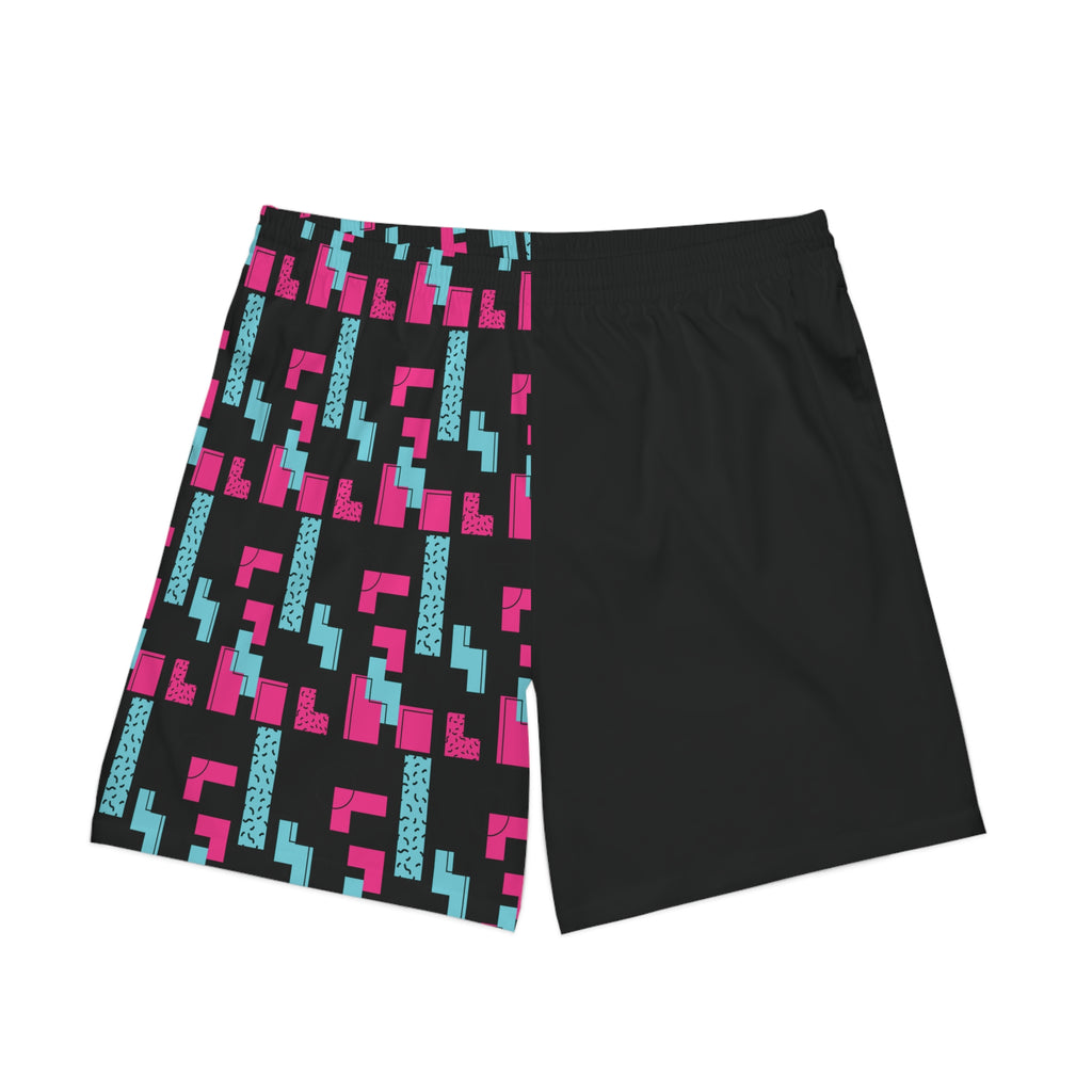 Midnight Run Men's Beach Shorts, Summer Swimwear, Vacation Shorts, Outdoor Activewear, Gift for Him, Comfortable Casual Shorts