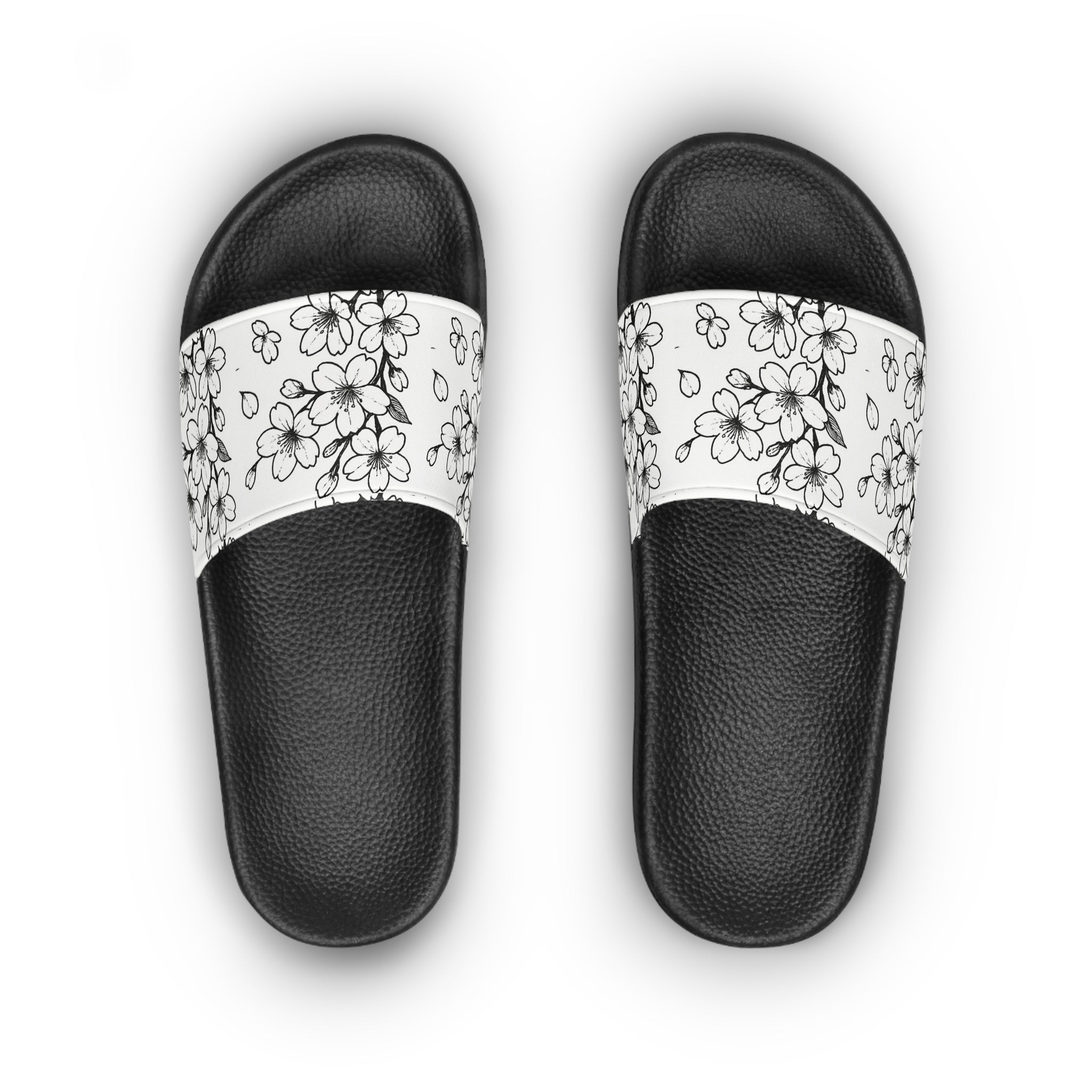 Women's CM’s Cherry Blossom Slide Sandals, Comfortable Summer Slippers, Casual Beach Footwear, Stylish Slip-Ons, Gift for Her