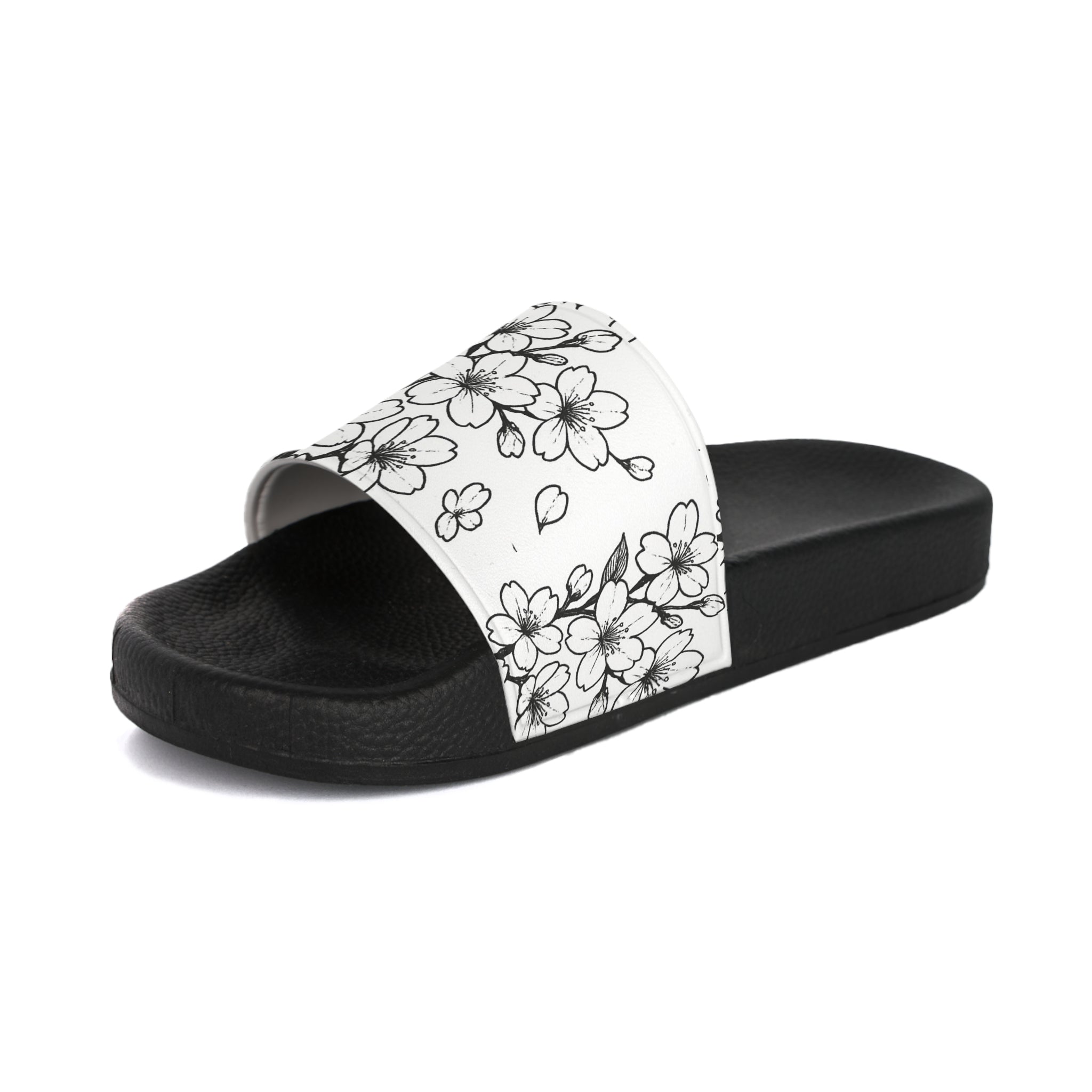 Women's CM’s Cherry Blossom Slide Sandals, Comfortable Summer Slippers, Casual Beach Footwear, Stylish Slip-Ons, Gift for Her