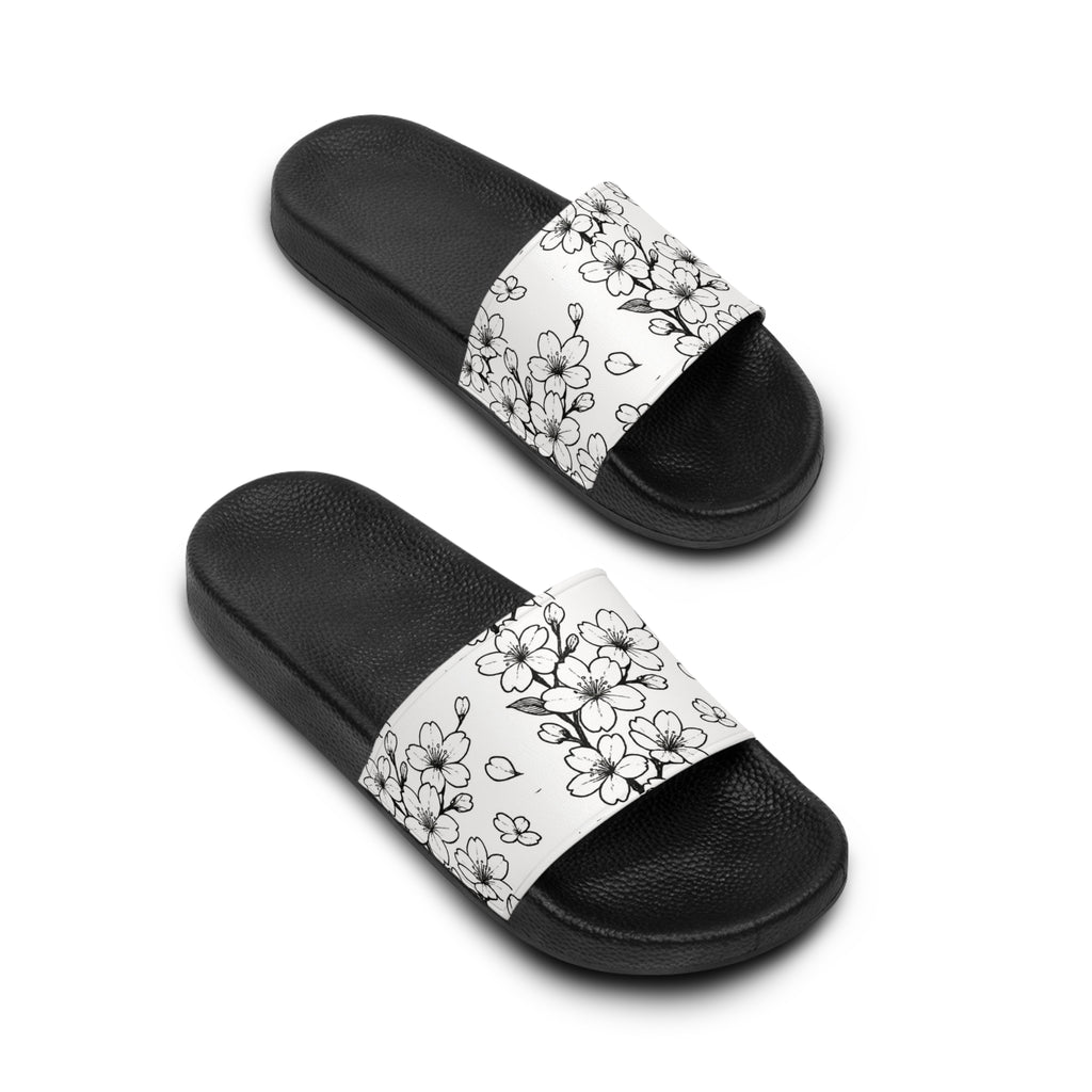 CM’s Cherry Blossom Men's Slide Sandals, Stylish Footwear for Relaxation, Casual Days, Summer Vibes, Beachwear, Gift for Him