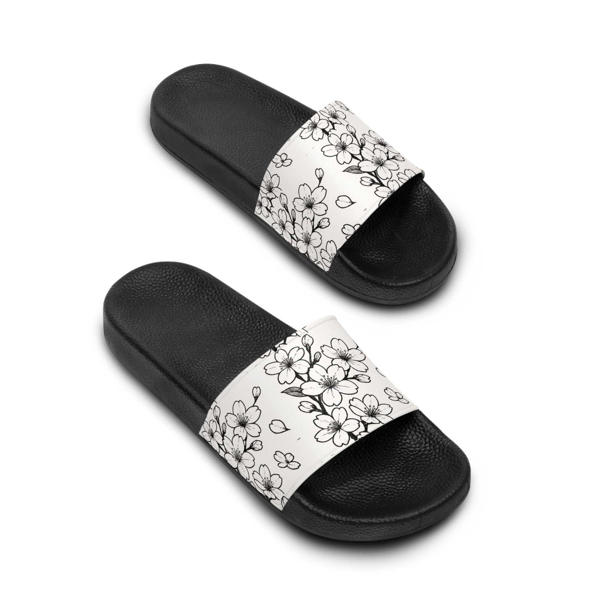 CM’s Cherry Blossom Men's Slide Sandals, Stylish Footwear for Relaxation, Casual Days, Summer Vibes, Beachwear, Gift for Him