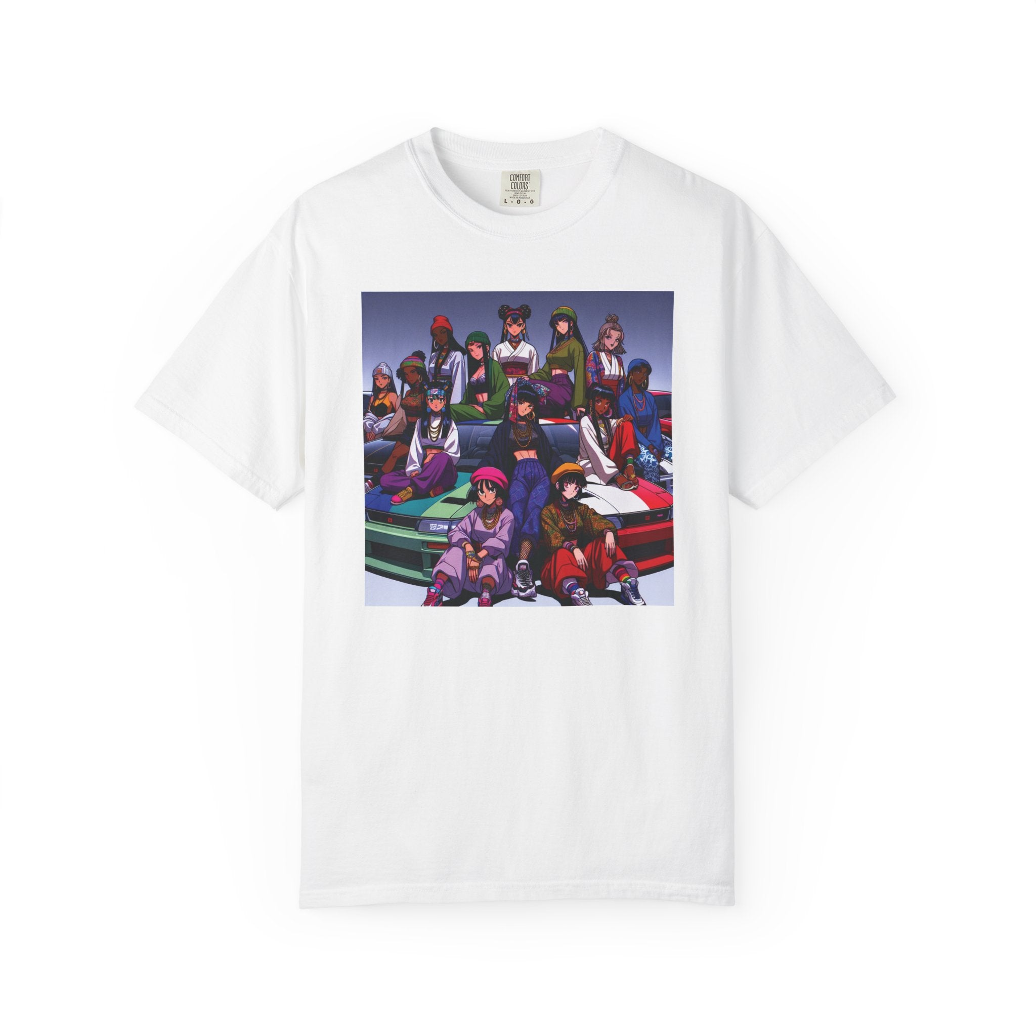 Drip Meets Drift Unisex Garment-Dyed T-Shirt, Anime Streetwear, Casual Style, Gift for Gamers, Unisex Fashion Tee