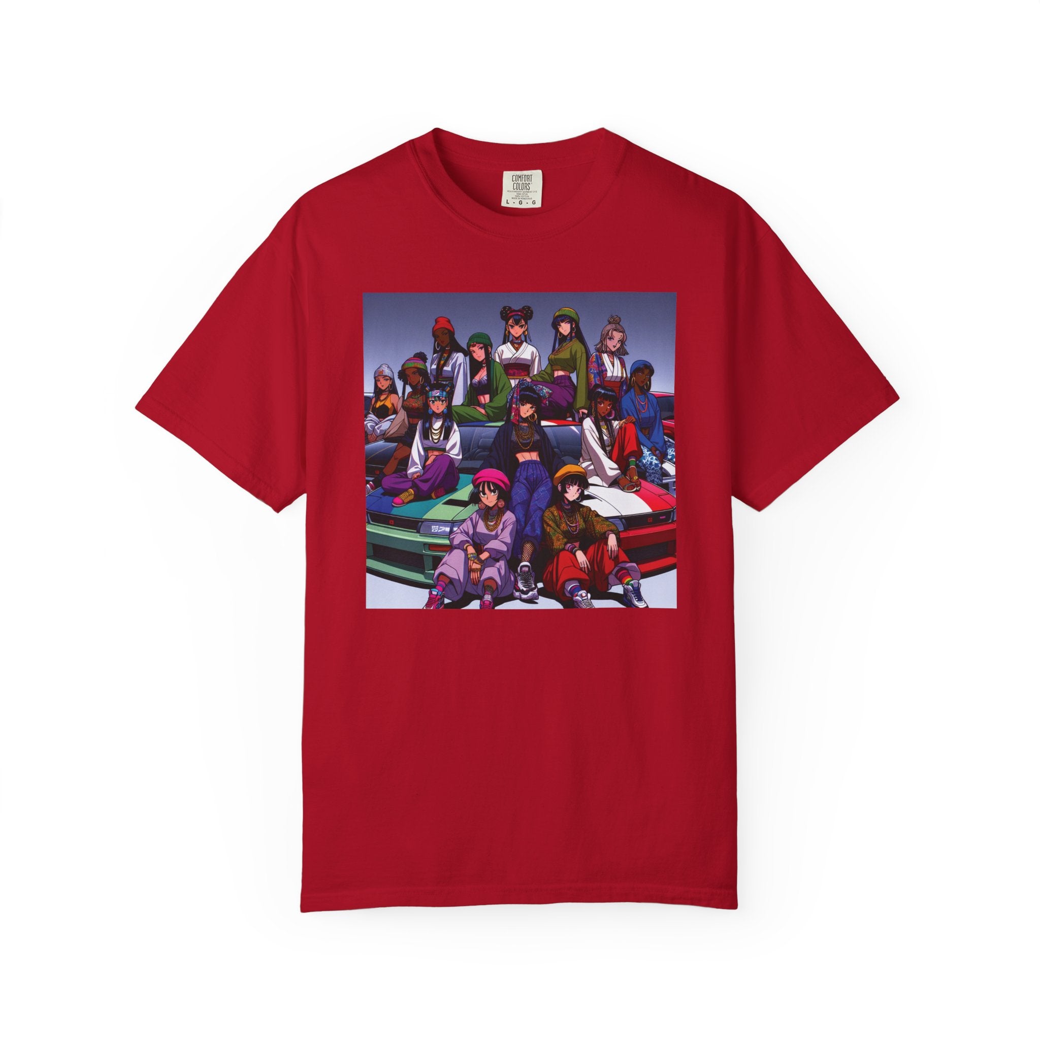 Drip Meets Drift Unisex Garment-Dyed T-Shirt, Anime Streetwear, Casual Style, Gift for Gamers, Unisex Fashion Tee