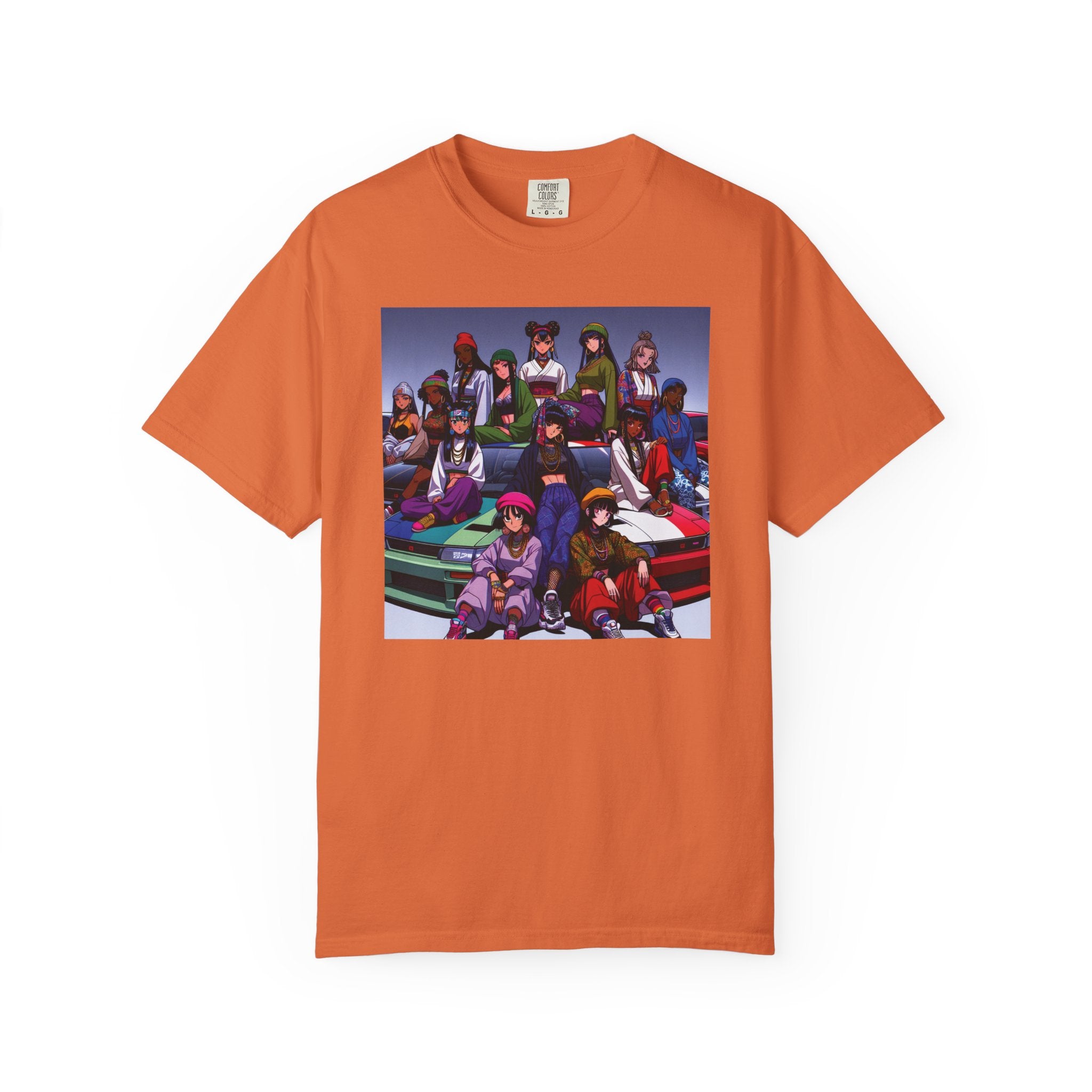Drip Meets Drift Unisex Garment-Dyed T-Shirt, Anime Streetwear, Casual Style, Gift for Gamers, Unisex Fashion Tee