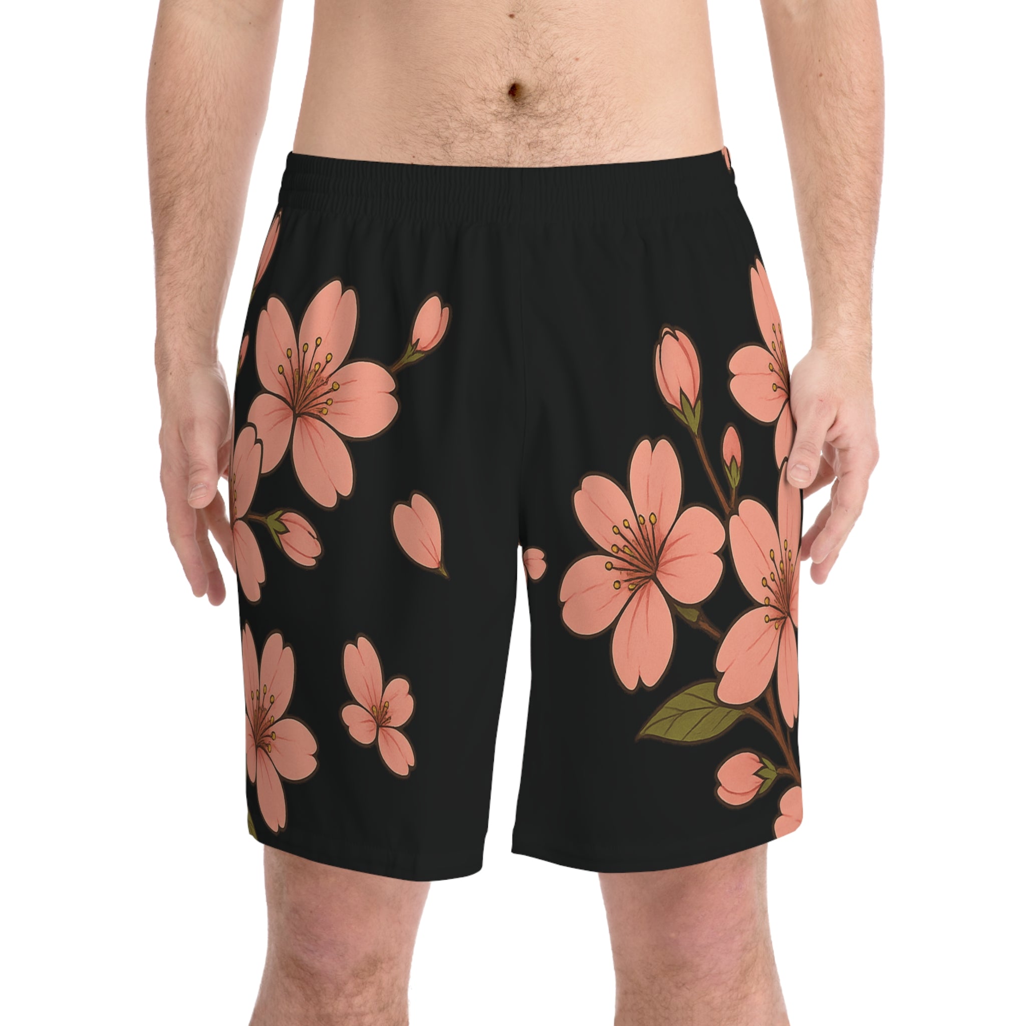 Beach Shorts - CM's Cherry Blossom Design