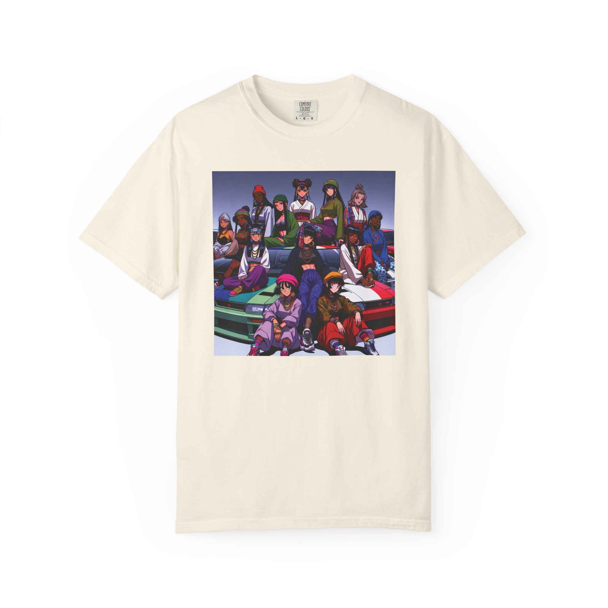 Drip Meets Drift Unisex Garment-Dyed T-Shirt, Anime Streetwear, Casual Style, Gift for Gamers, Unisex Fashion Tee