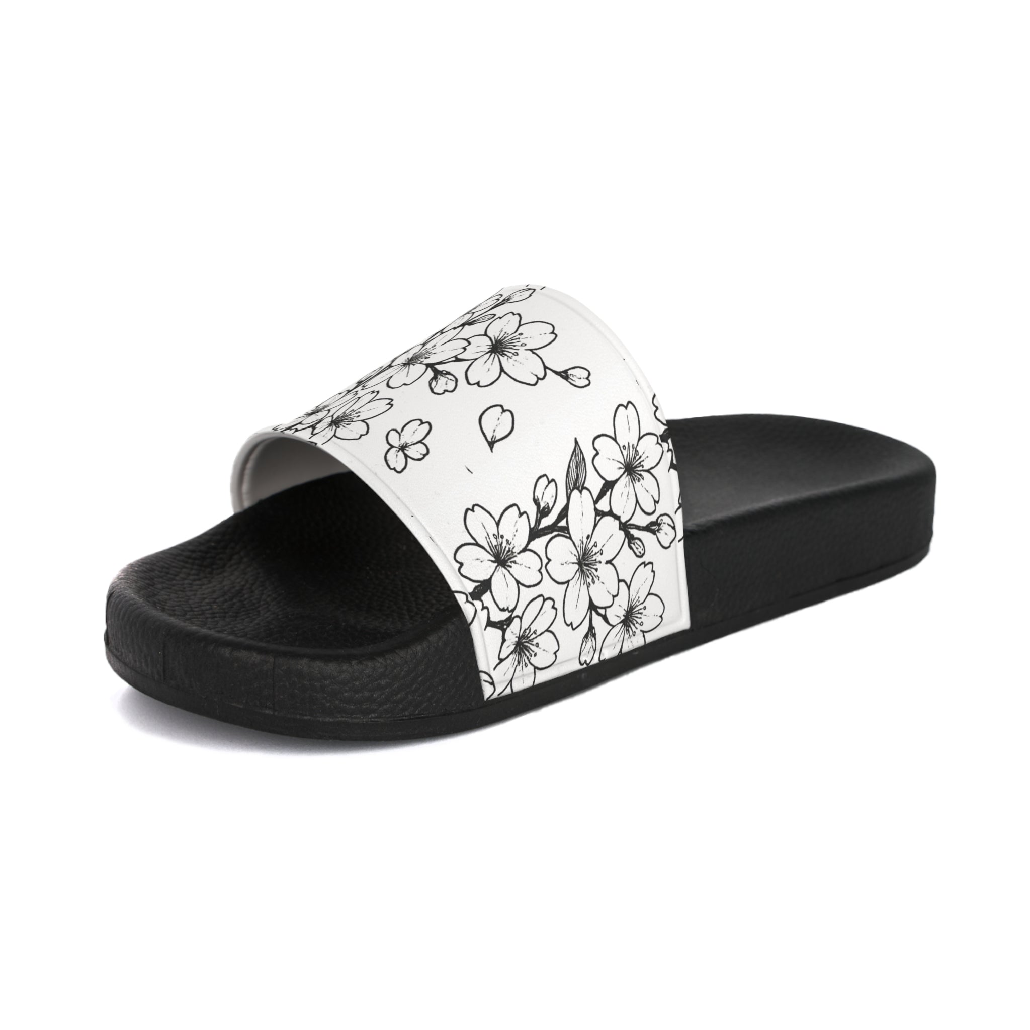 CM’s Cherry Blossom Men's Slide Sandals, Stylish Footwear for Relaxation, Casual Days, Summer Vibes, Beachwear, Gift for Him