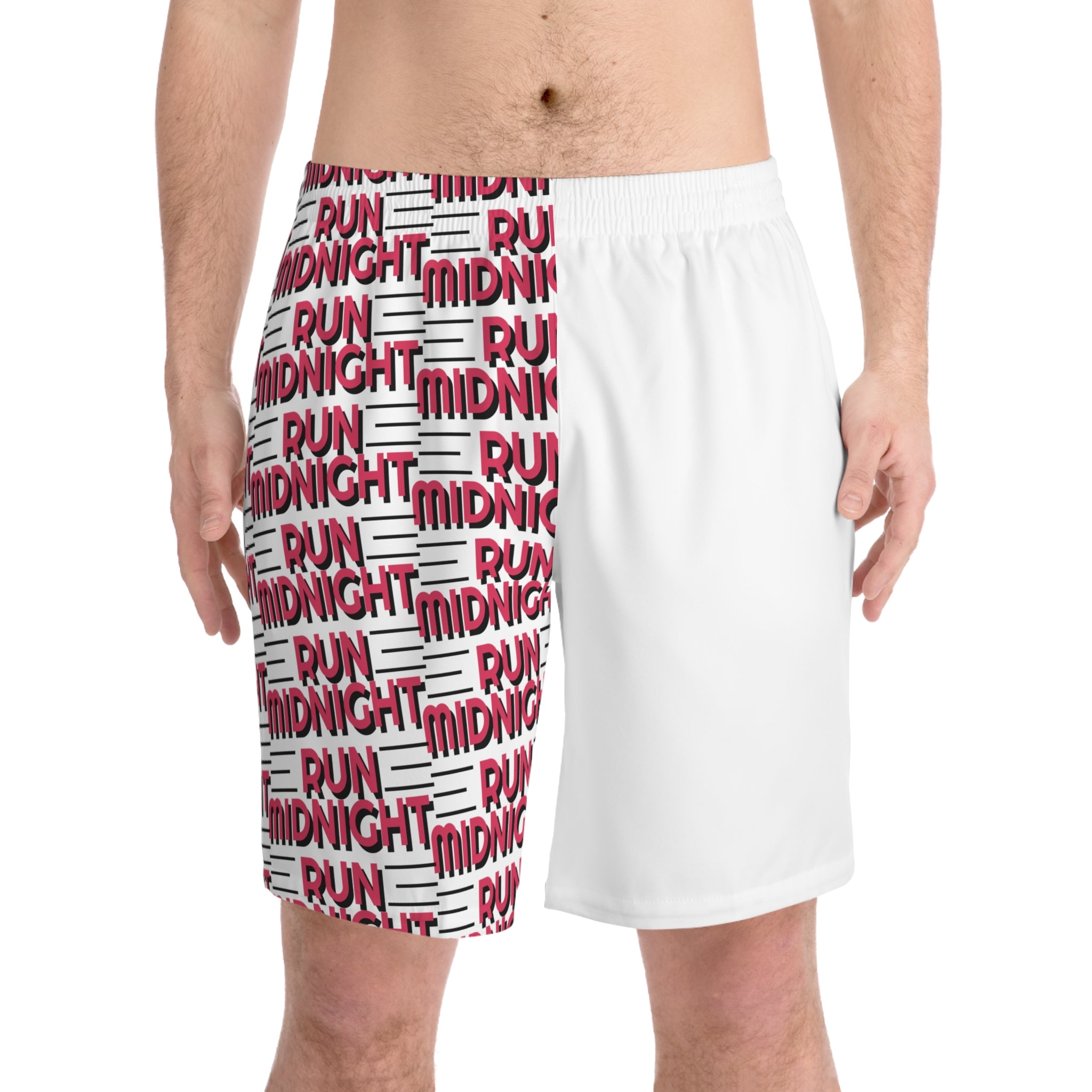 Midnight Run Men's Beach Shorts, Summer Swimwear, Vacation Shorts, Outdoor Activewear, Gift for Him, Comfortable Casual Shorts