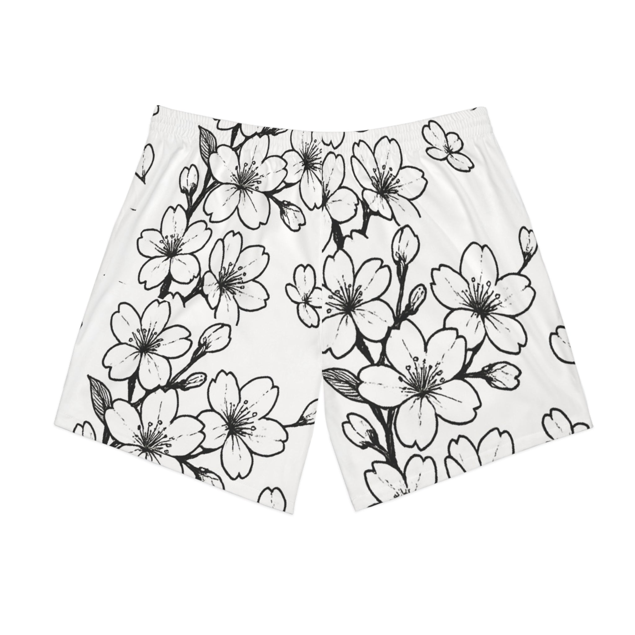 CM’s Cherry Blossom Men's Beach Shorts, Summer Swimwear, Vacation Shorts, Outdoor Activewear, Gift for Him, Comfortable Casual Shorts