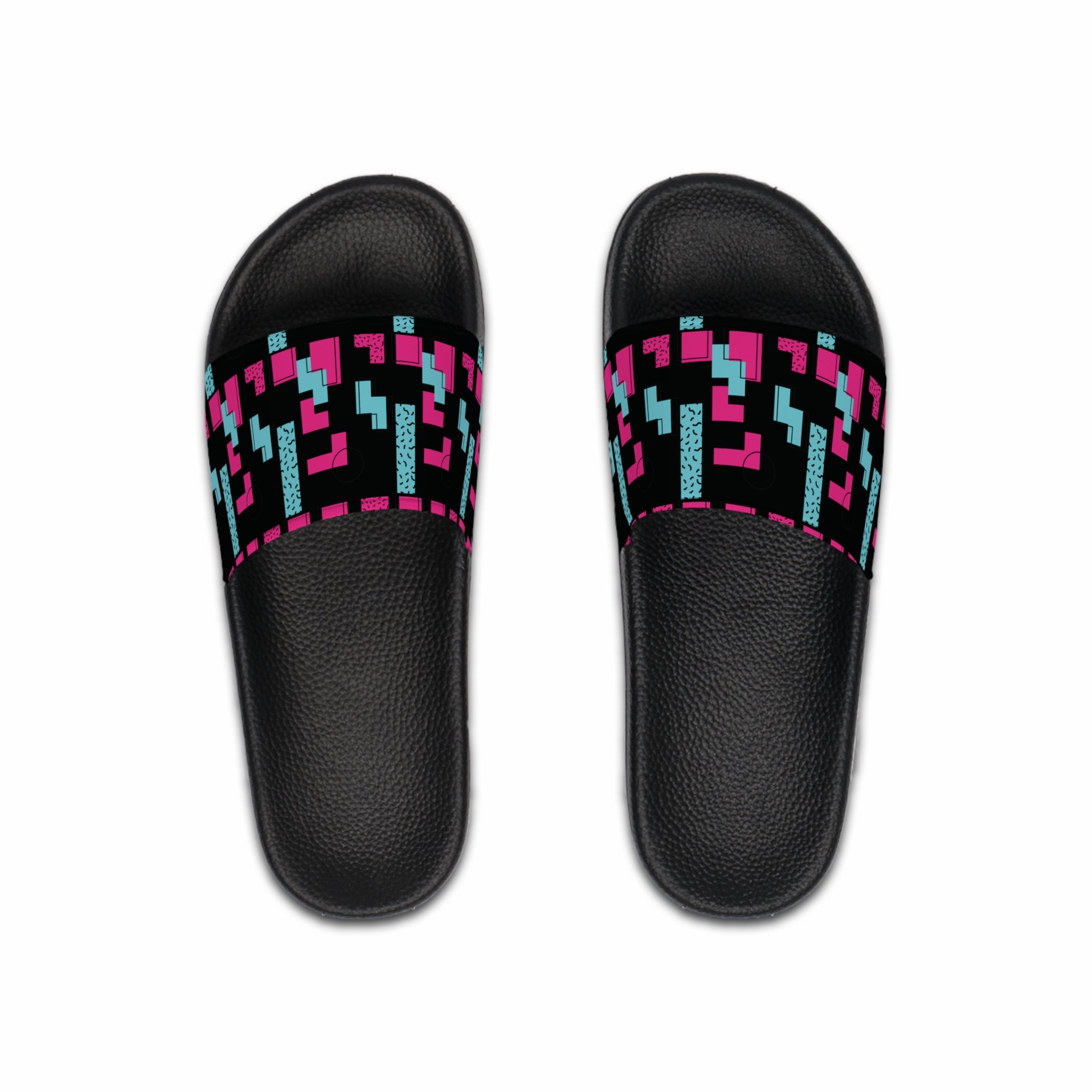 CM’s Midnight 80’s vibe Men's Slide Sandals, Stylish Footwear for Relaxation, Casual Days, Summer Vibes, Beachwear, Gift for Him