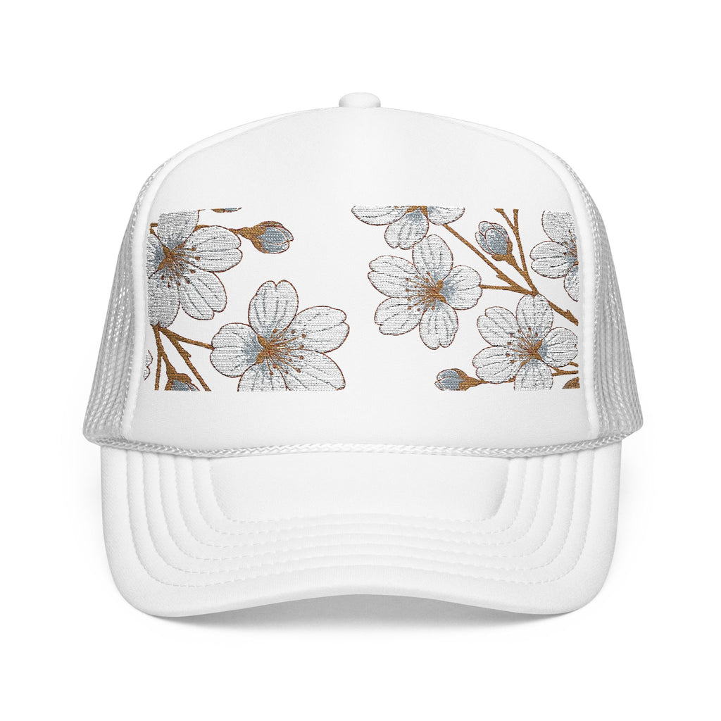 Trucker Hat - CM's Cherry Blossom Embroidery