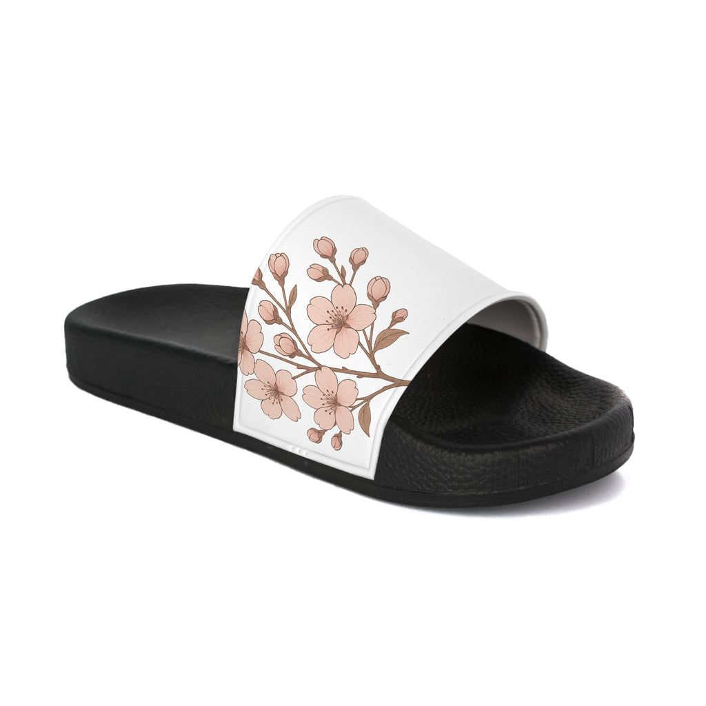 Women's CM’s Color Cherry Blossom Slide Sandals, Comfortable Summer Slippers, Casual Beach Footwear, Stylish Slip-Ons, Gift for Her