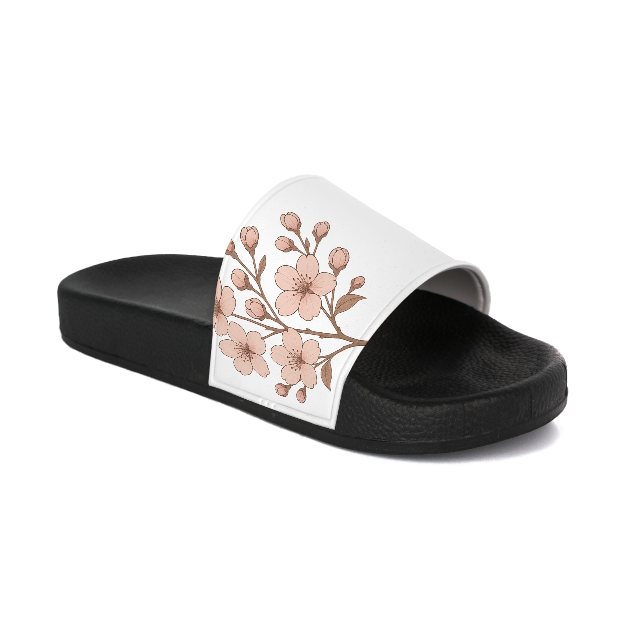 Women's CM’s Color Cherry Blossom Slide Sandals, Comfortable Summer Slippers, Casual Beach Footwear, Stylish Slip-Ons, Gift for Her