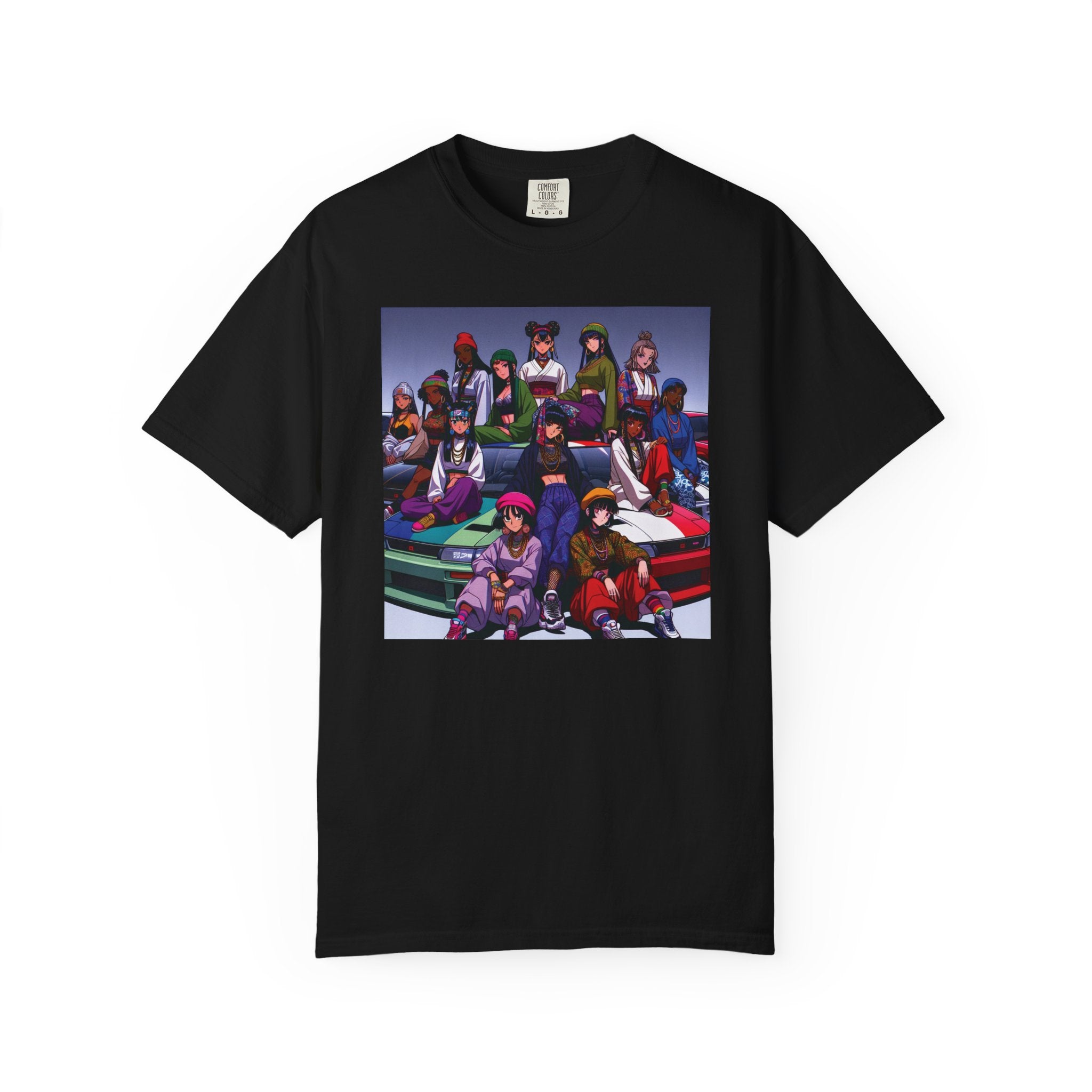 Drip Meets Drift Unisex Garment-Dyed T-Shirt, Anime Streetwear, Casual Style, Gift for Gamers, Unisex Fashion Tee