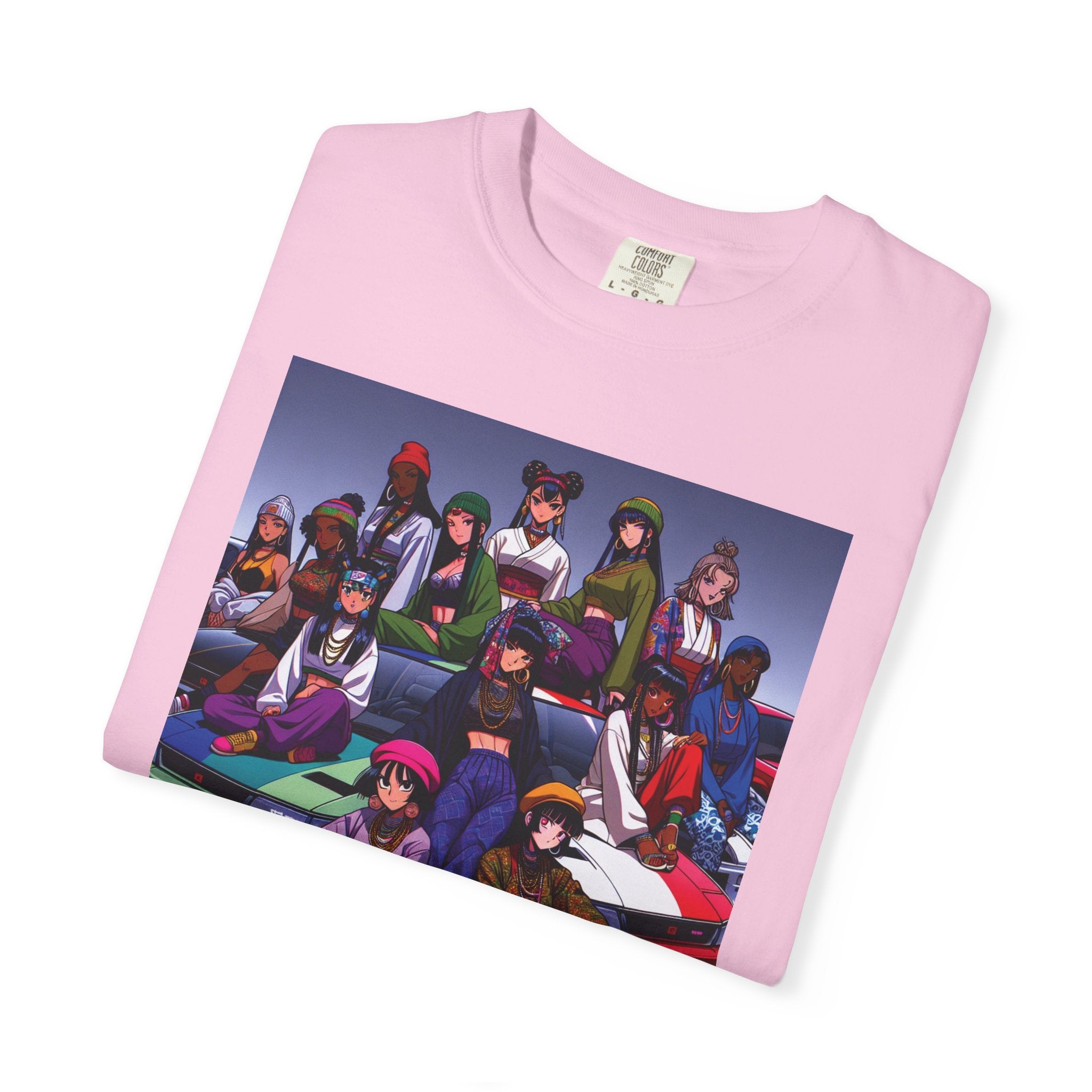 Drip Meets Drift Unisex Garment-Dyed T-Shirt, Anime Streetwear, Casual Style, Gift for Gamers, Unisex Fashion Tee
