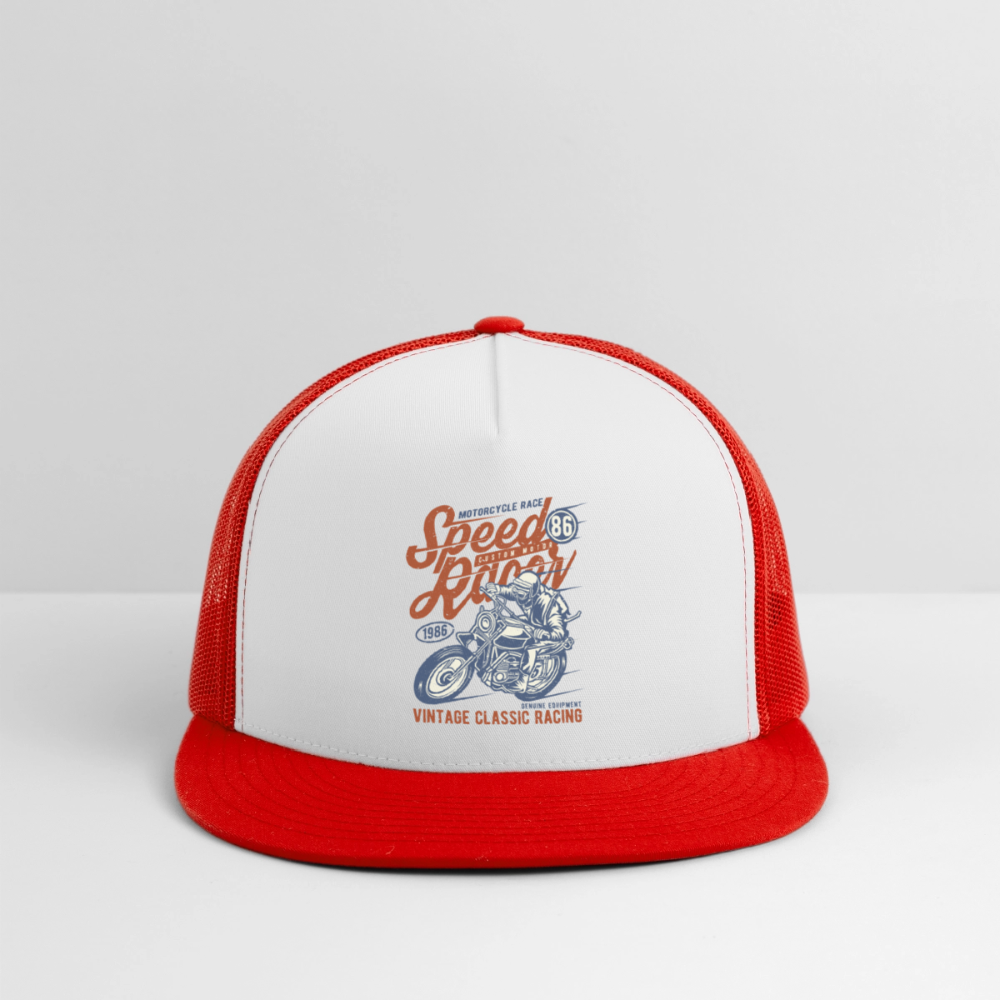 Trucker Hat - white/red