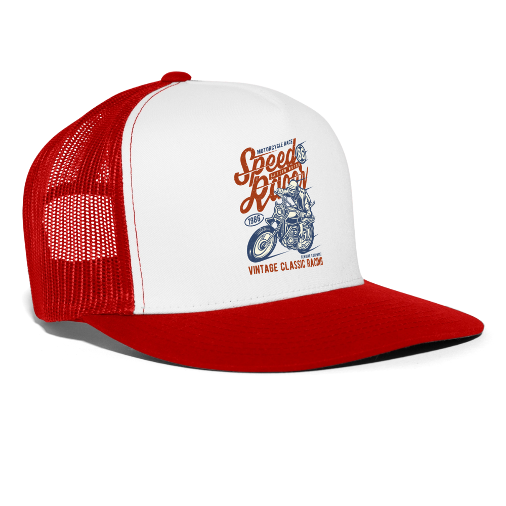 Trucker Hat - white/red