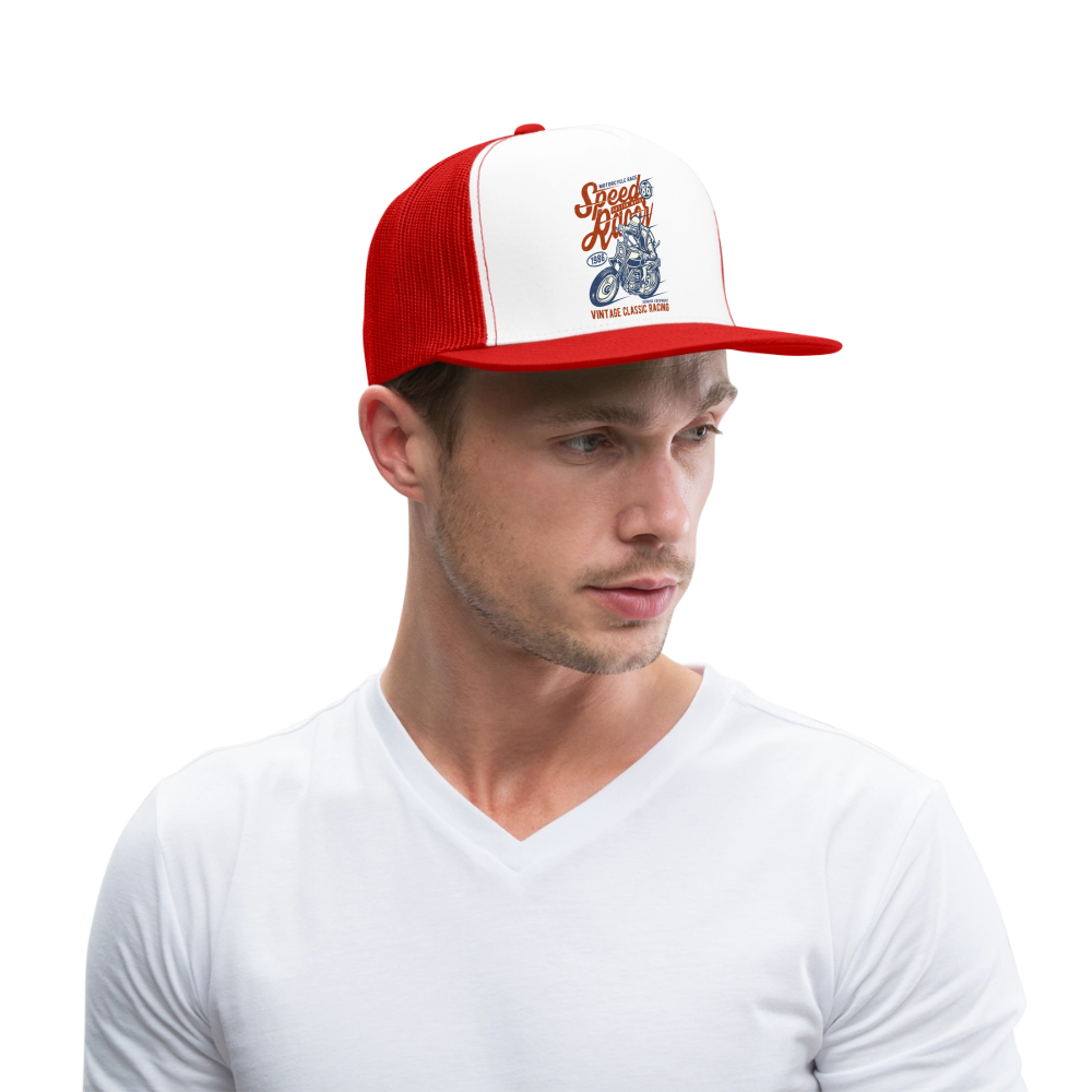 Trucker Hat - white/red