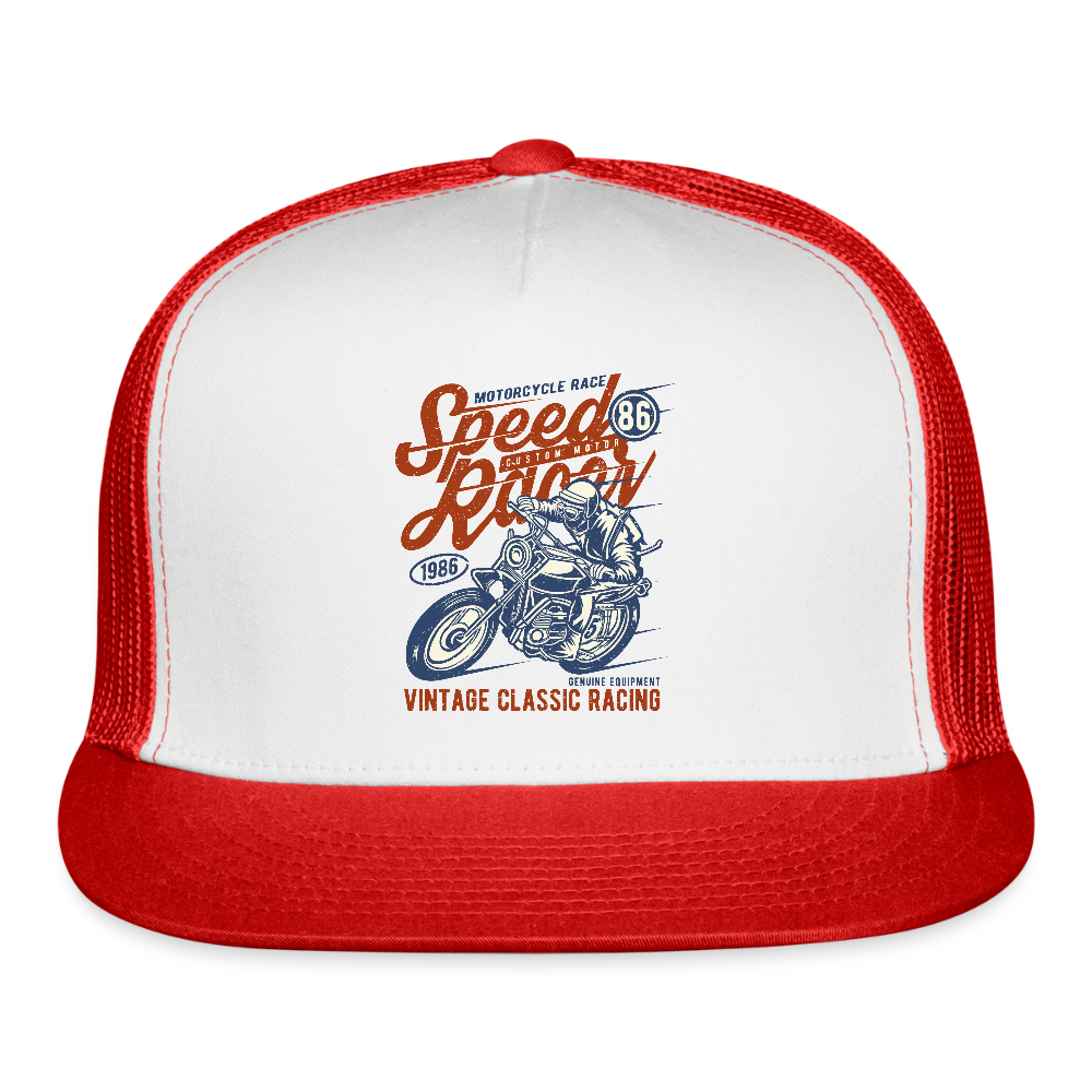 Trucker Hat - white/red
