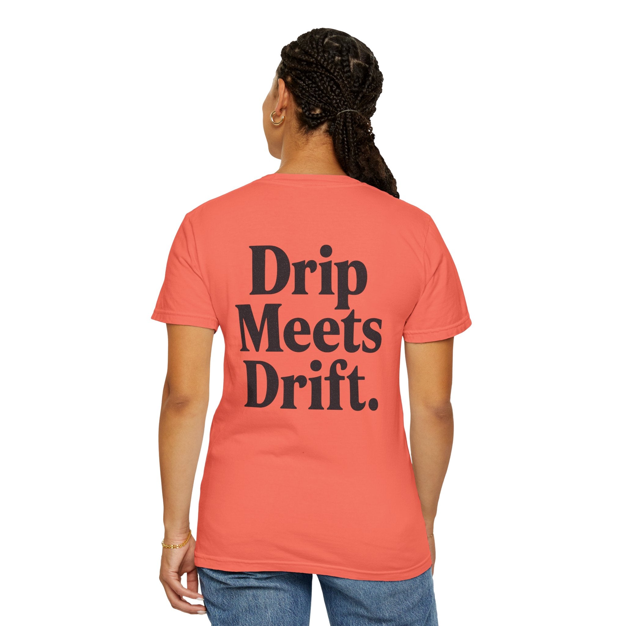 Drip Meets Drift Unisex Garment-Dyed T-Shirt, Anime Streetwear, Casual Style, Gift for Gamers, Unisex Fashion Tee