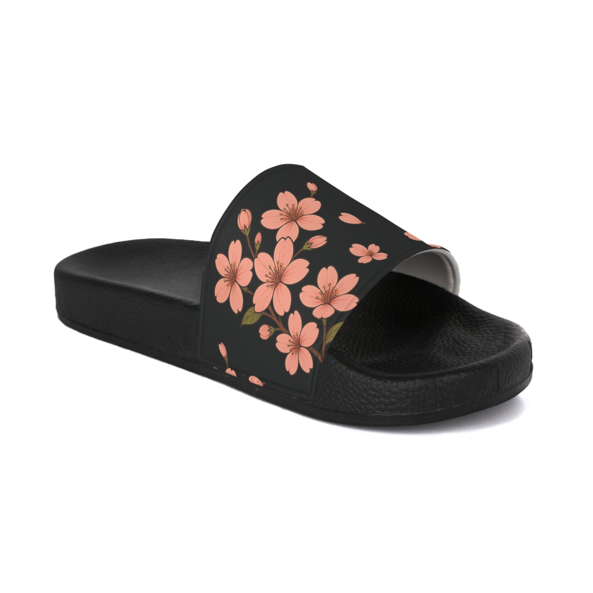 CM’s Color Cherry Blossom Men's Slide Sandals, Stylish Footwear for Relaxation, Casual Days, Summer Vibes, Beachwear, Gift for Him