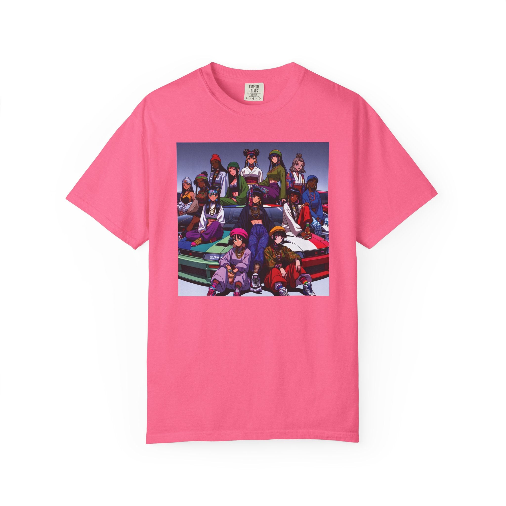 Drip Meets Drift Unisex Garment-Dyed T-Shirt, Anime Streetwear, Casual Style, Gift for Gamers, Unisex Fashion Tee