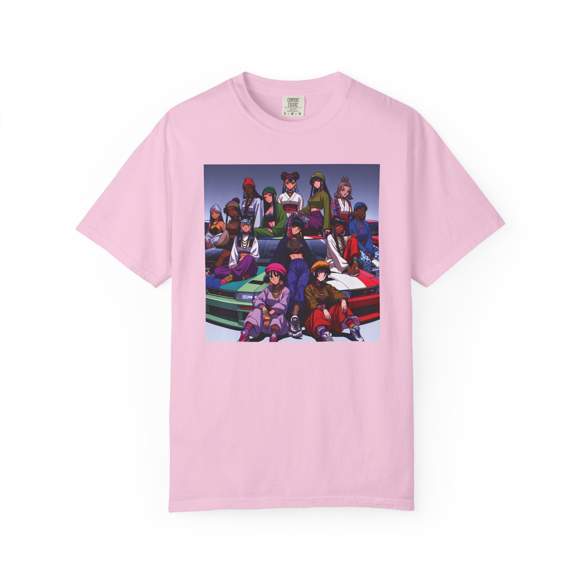 Drip Meets Drift Unisex Garment-Dyed T-Shirt, Anime Streetwear, Casual Style, Gift for Gamers, Unisex Fashion Tee