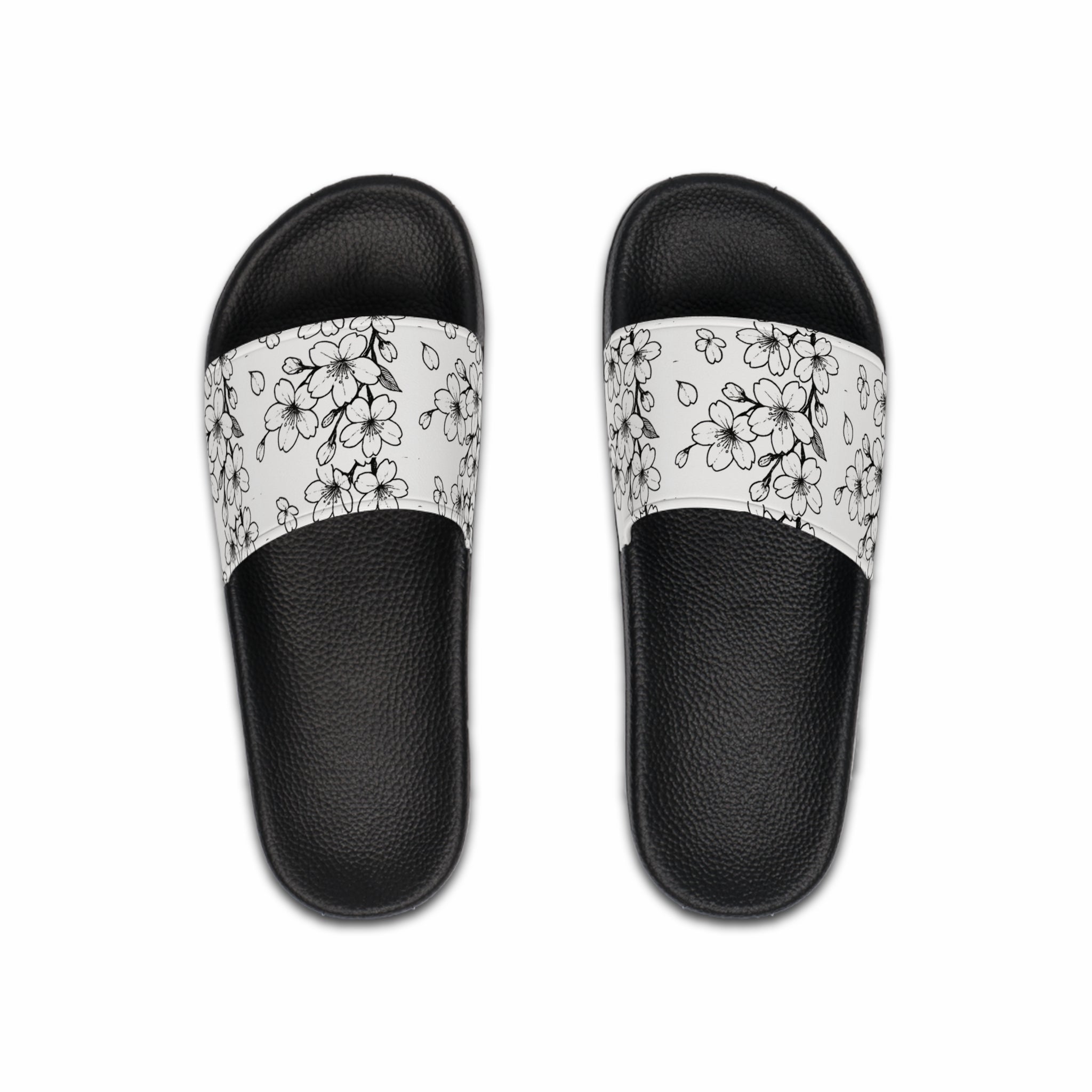 CM’s Cherry Blossom Men's Slide Sandals, Stylish Footwear for Relaxation, Casual Days, Summer Vibes, Beachwear, Gift for Him