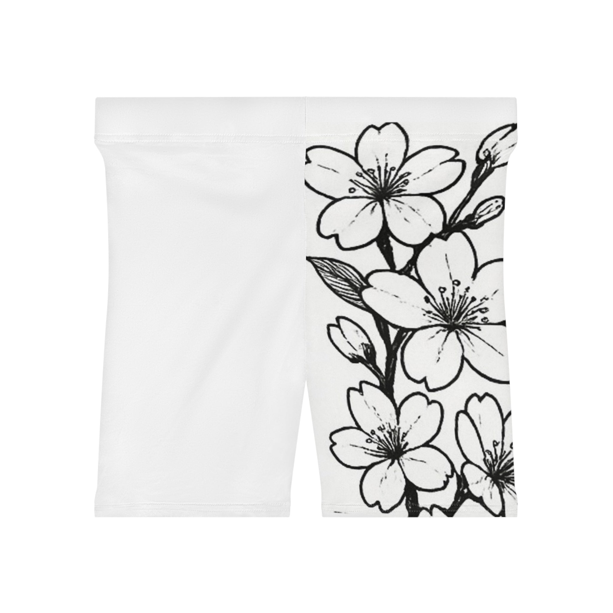 Women's CM’s Cherry Blossom Biker Shorts, Athletic Shorts, Fitness Apparel, Summer Activewear, Trendy Yoga Gear