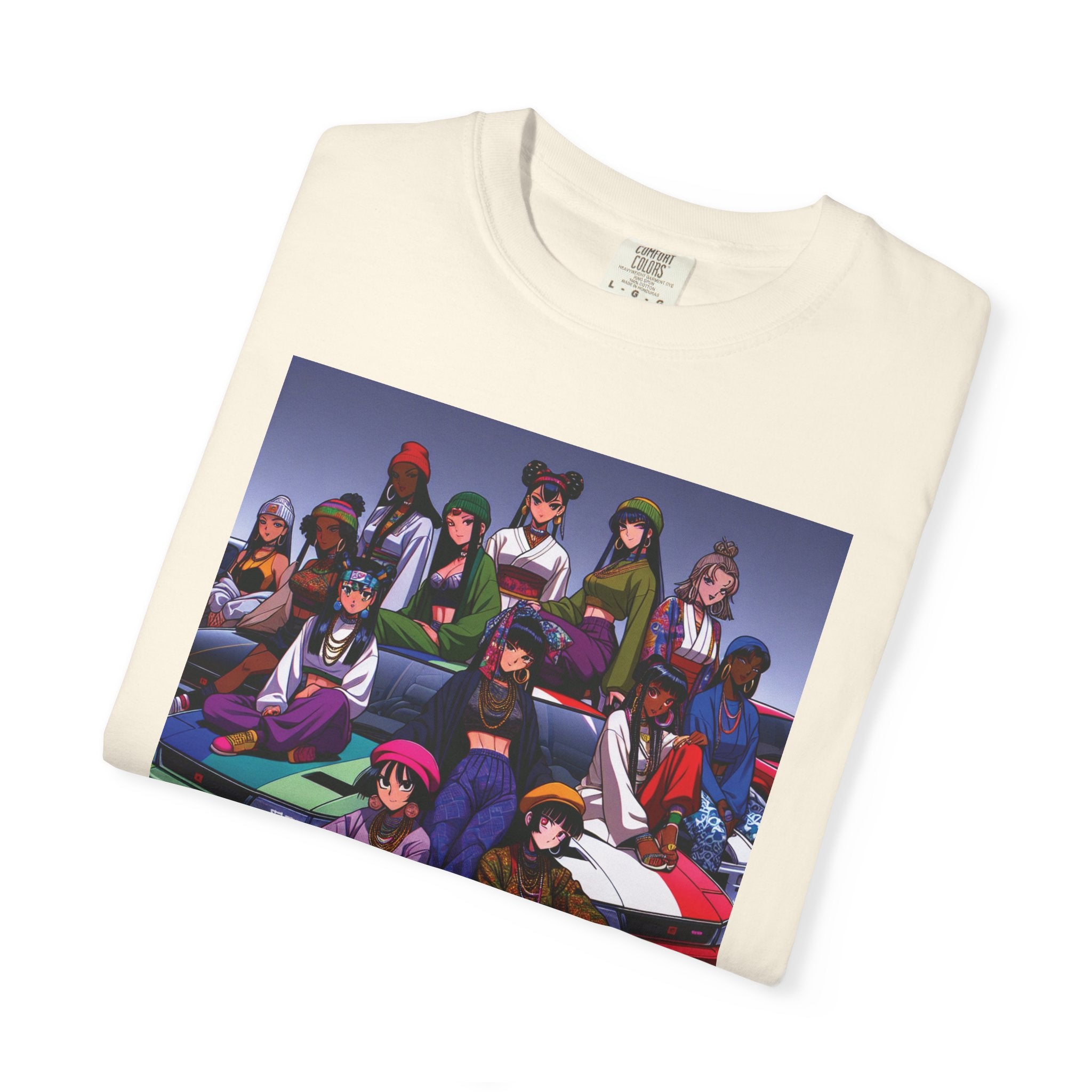 Drip Meets Drift Unisex Garment-Dyed T-Shirt, Anime Streetwear, Casual Style, Gift for Gamers, Unisex Fashion Tee