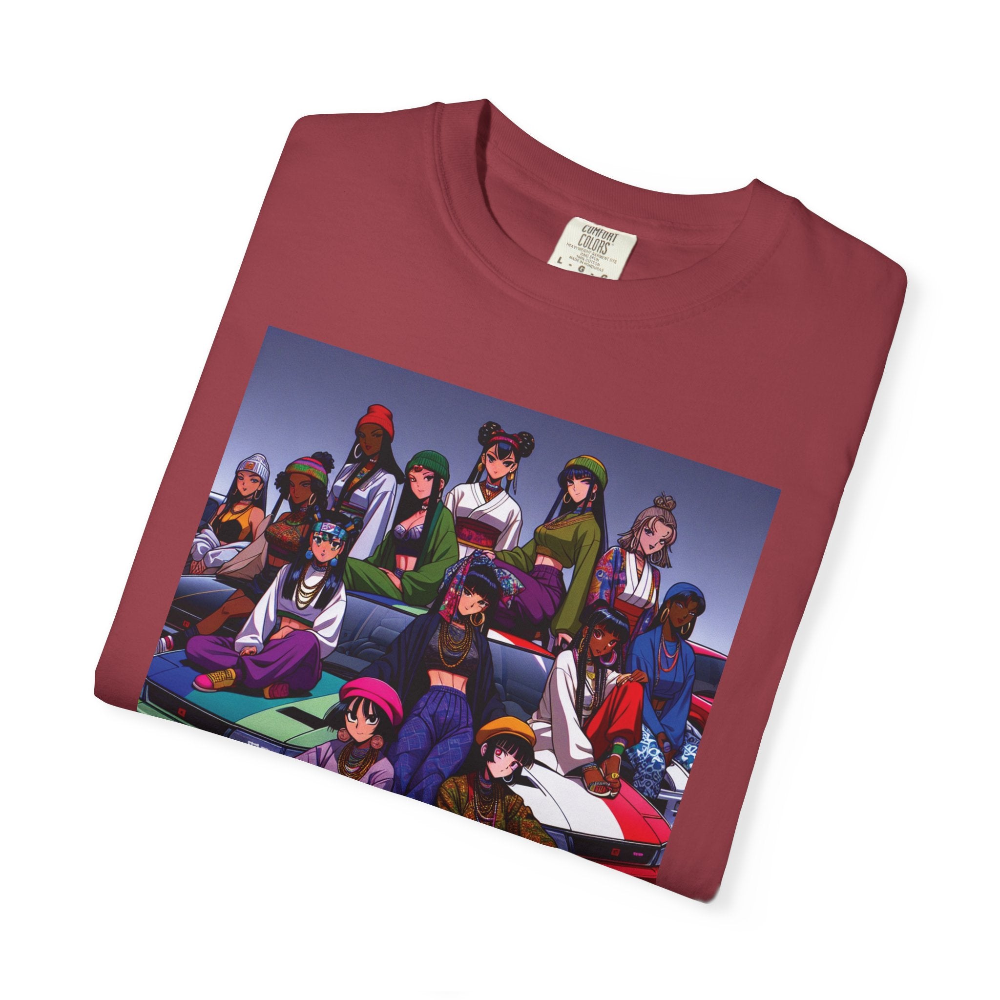Drip Meets Drift Unisex Garment-Dyed T-Shirt, Anime Streetwear, Casual Style, Gift for Gamers, Unisex Fashion Tee