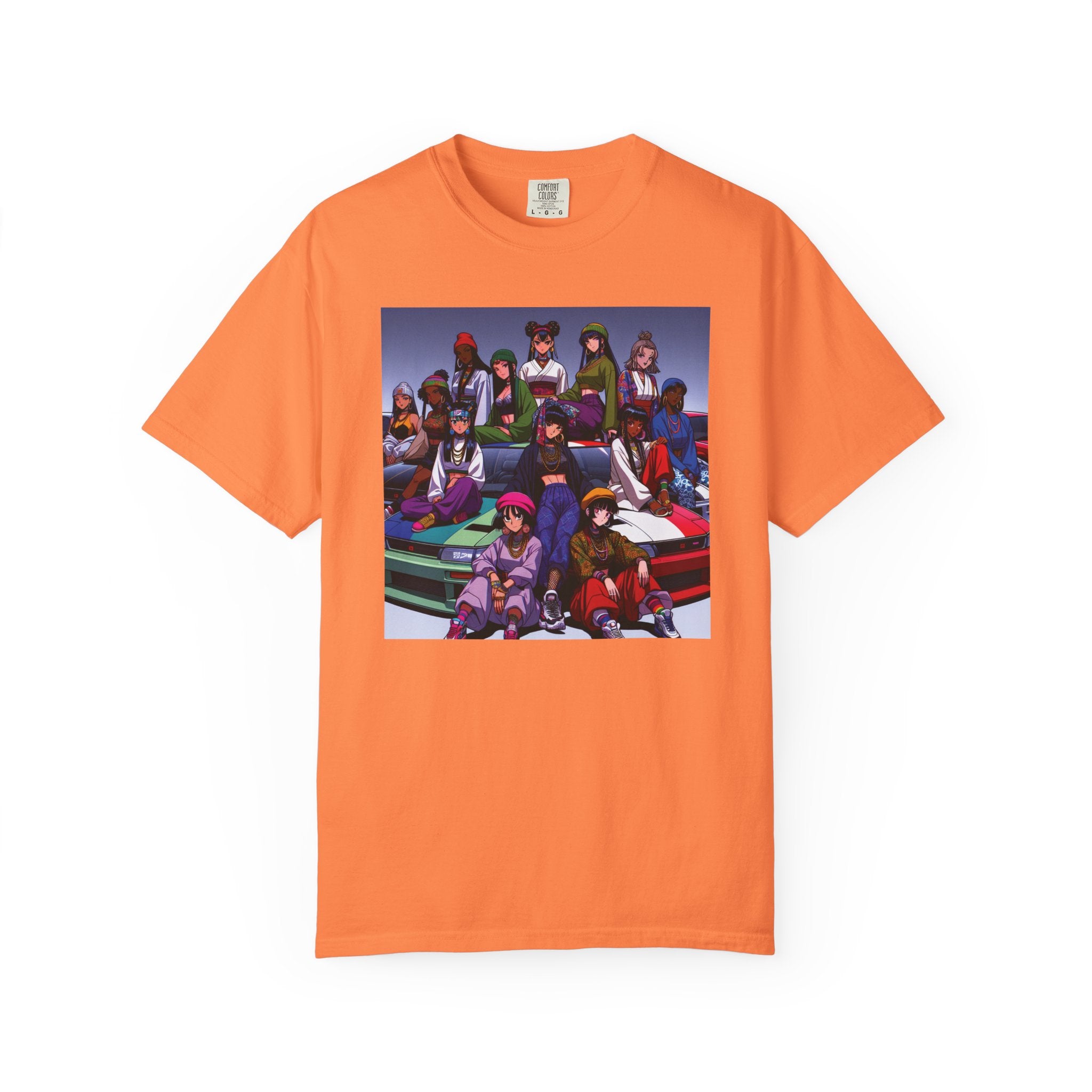 Drip Meets Drift Unisex Garment-Dyed T-Shirt, Anime Streetwear, Casual Style, Gift for Gamers, Unisex Fashion Tee