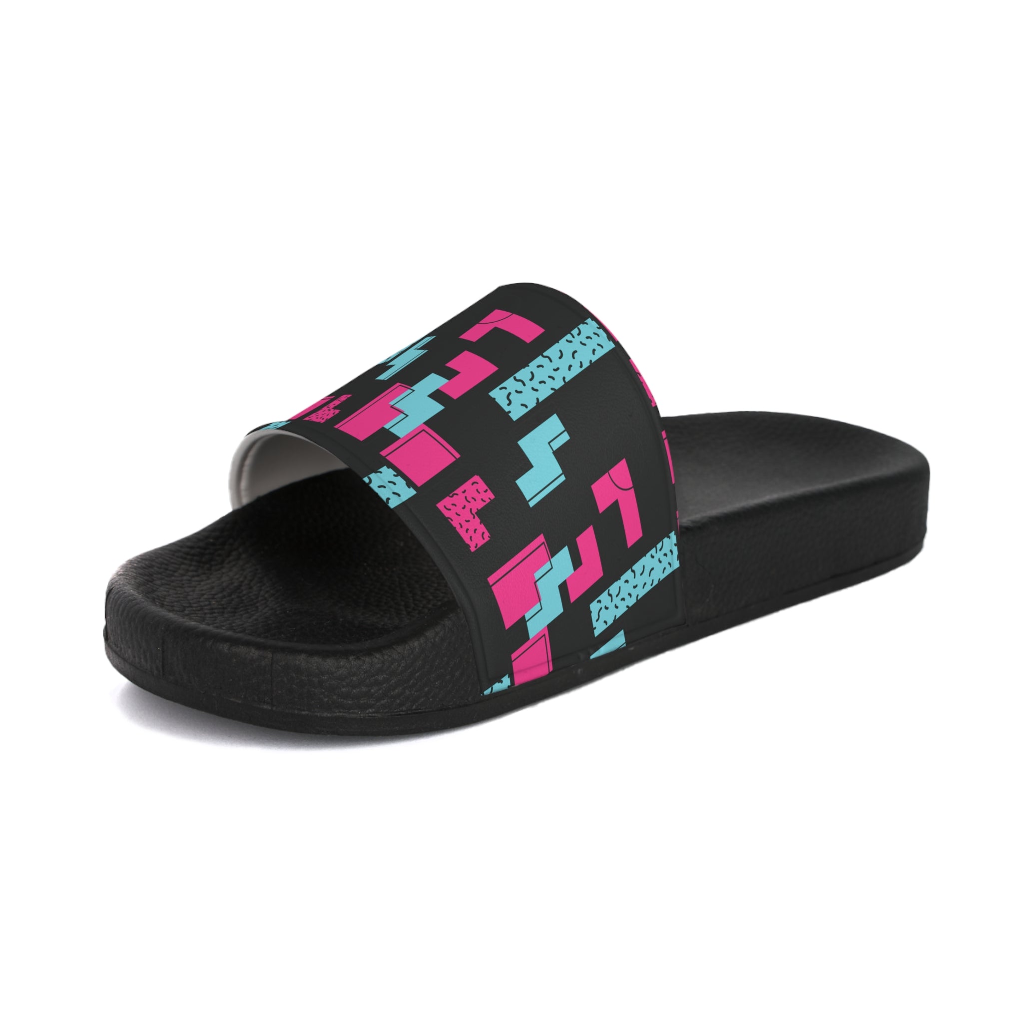 CM’s Midnight 80’s vibe Men's Slide Sandals, Stylish Footwear for Relaxation, Casual Days, Summer Vibes, Beachwear, Gift for Him