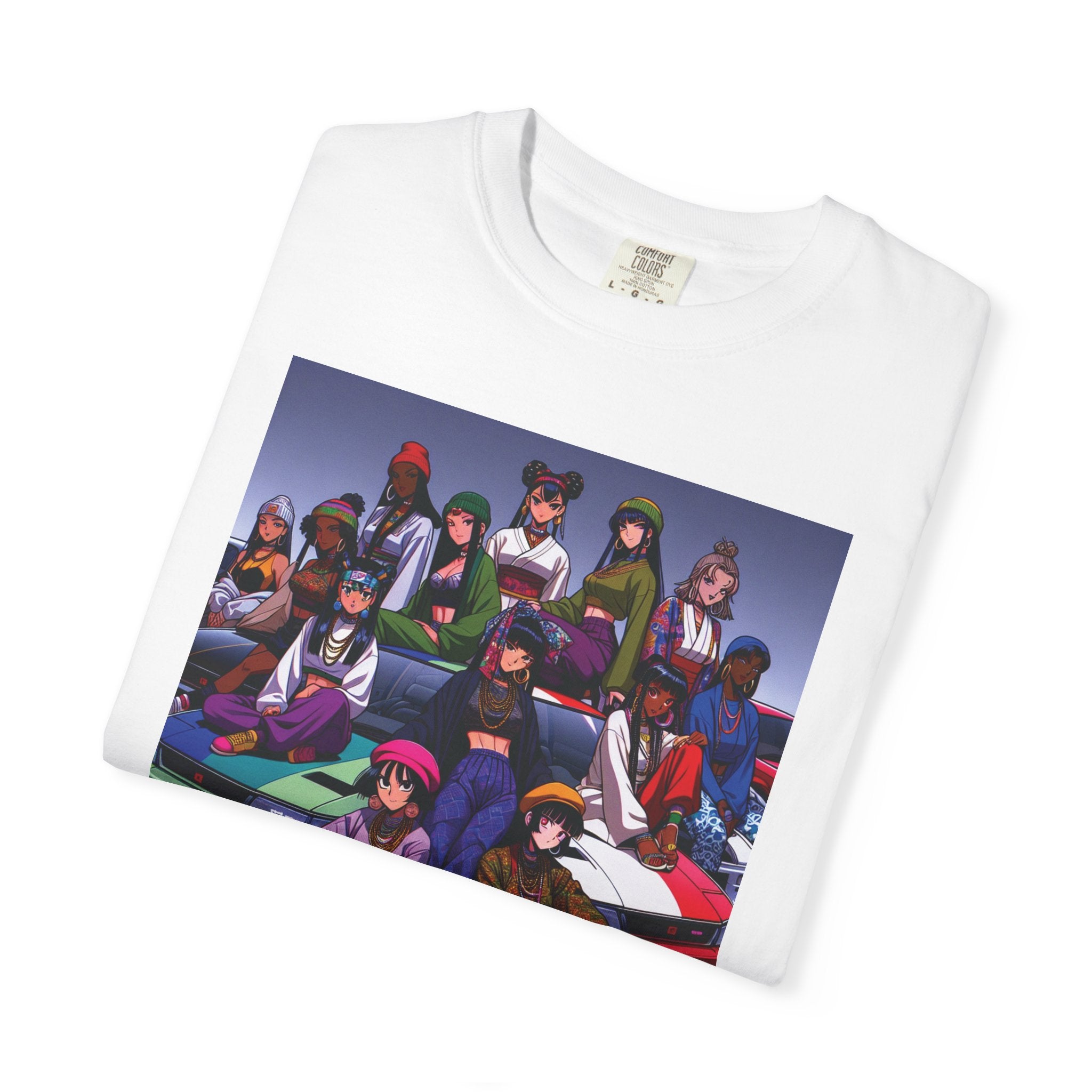 Drip Meets Drift Unisex Garment-Dyed T-Shirt, Anime Streetwear, Casual Style, Gift for Gamers, Unisex Fashion Tee