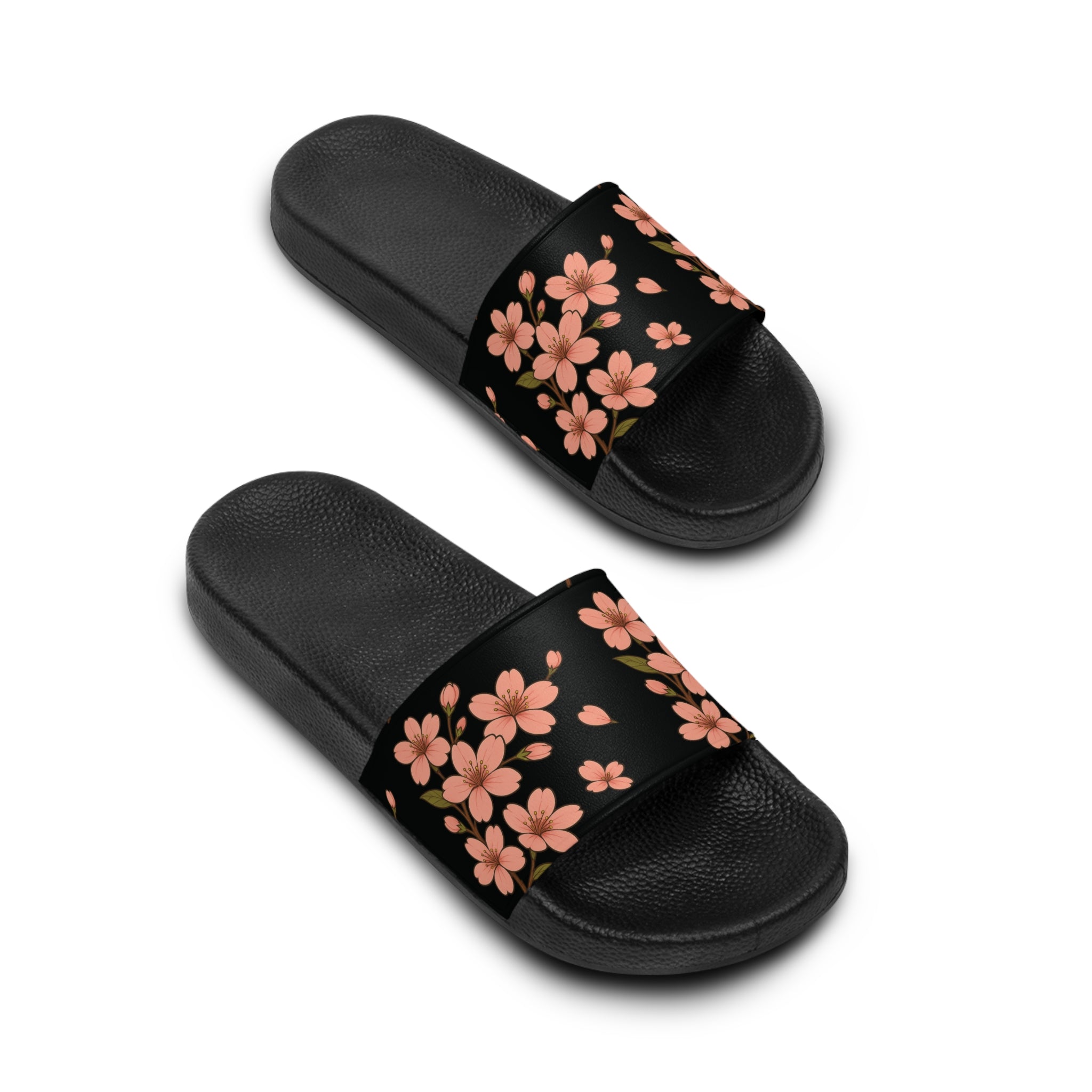 CM’s Color Cherry Blossom Men's Slide Sandals, Stylish Footwear for Relaxation, Casual Days, Summer Vibes, Beachwear, Gift for Him
