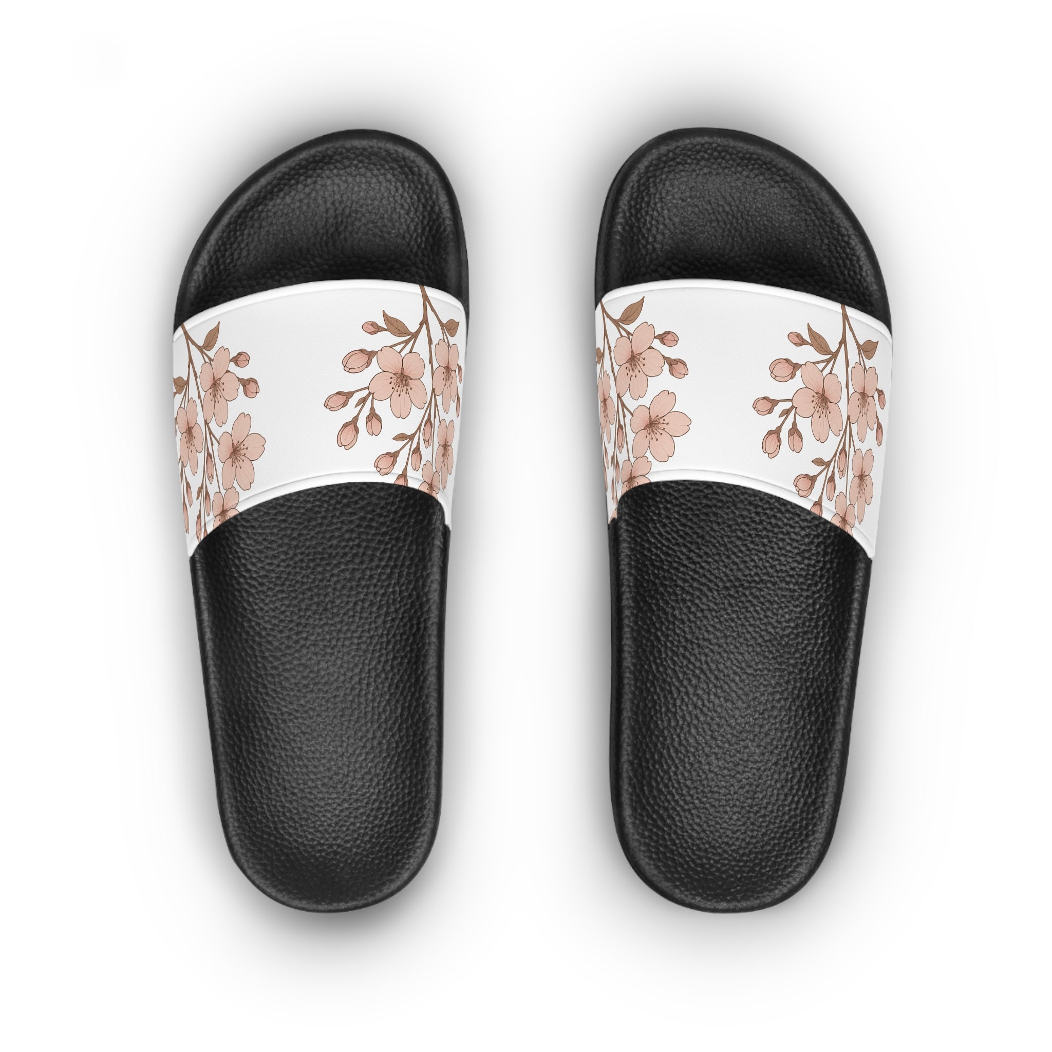 Women's CM’s Color Cherry Blossom Slide Sandals, Comfortable Summer Slippers, Casual Beach Footwear, Stylish Slip-Ons, Gift for Her