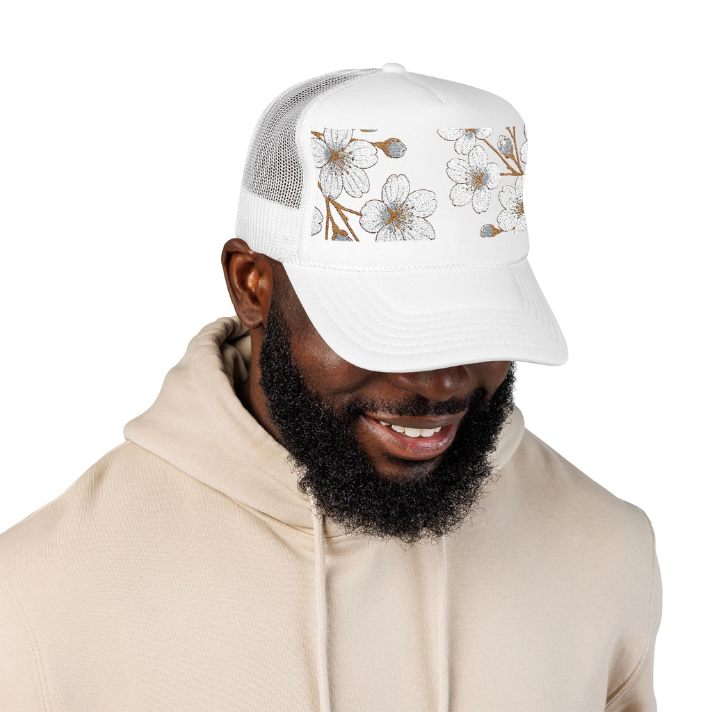 Trucker Hat - CM's Cherry Blossom Embroidery