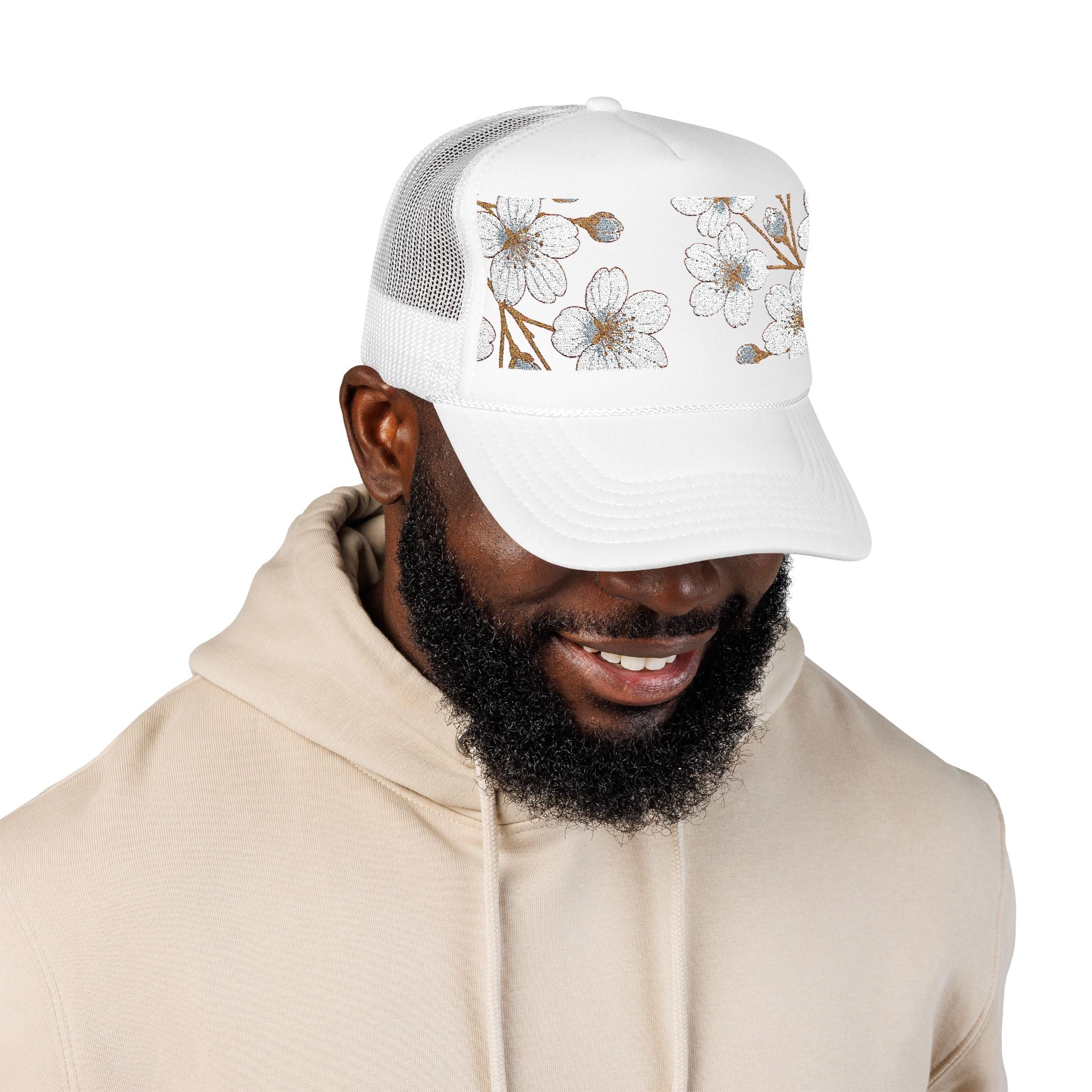Trucker Hat - CM's Cherry Blossom Embroidery