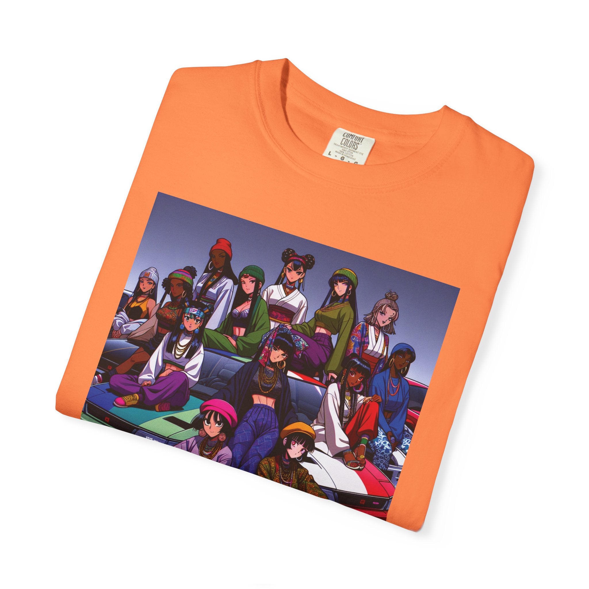 Drip Meets Drift Unisex Garment-Dyed T-Shirt, Anime Streetwear, Casual Style, Gift for Gamers, Unisex Fashion Tee